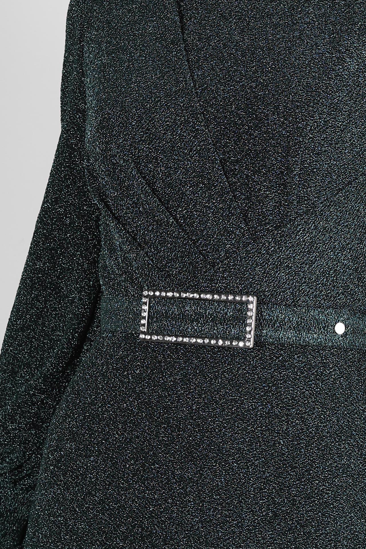 Tesettür giyim YEŞİL KEMERLİ SİMLİ ABİYE ELBİSE 50396