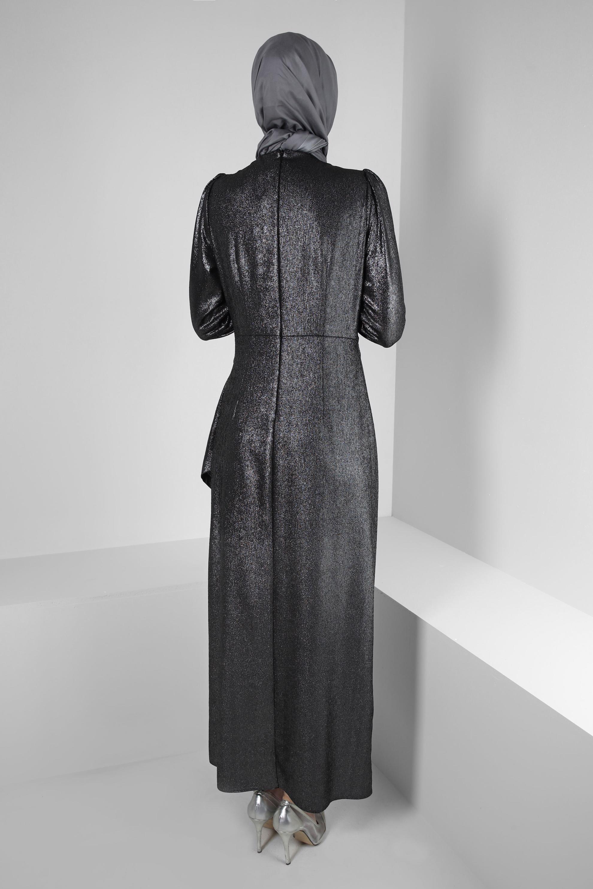 Vêtements hijab NOIR ROBE DE SOIRÉE BRODÉE GEMME 50398