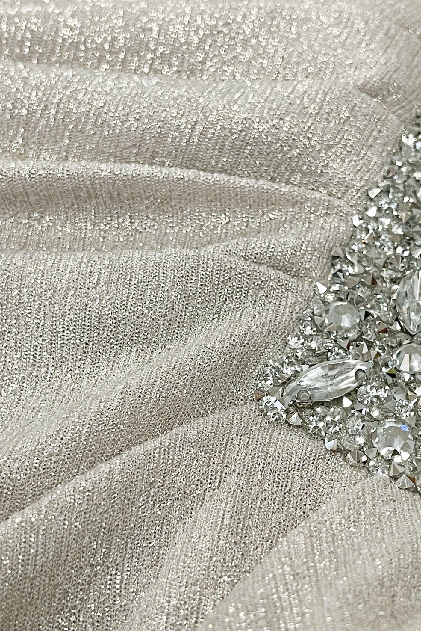 Tesettür giyim BEJ TAŞ BASKILI SİMLİ ABİYE ELBİSE 50398