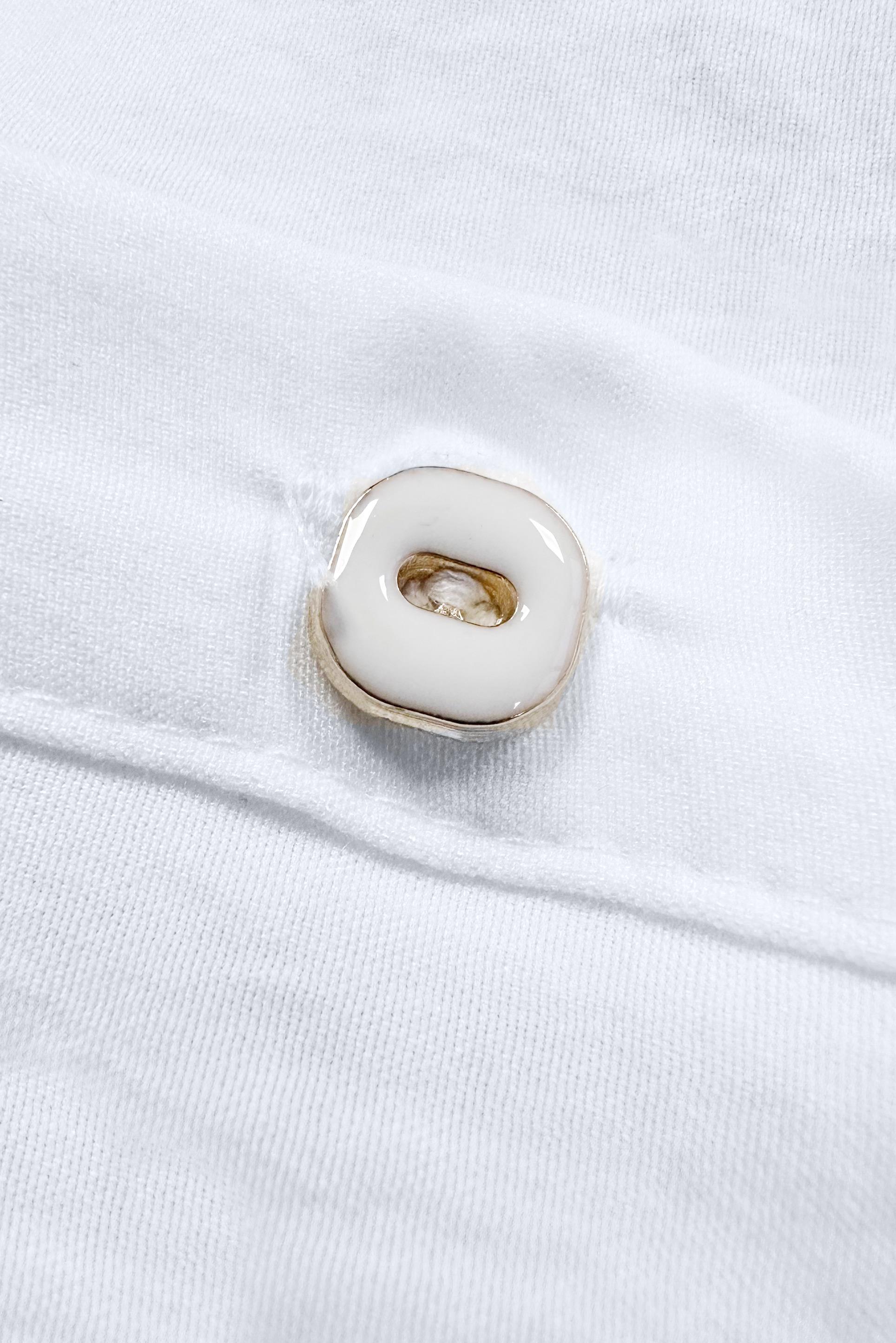 Tesettür giyim BEYAZ YAKASI BAĞLAMALI MANŞETLERİ LASTİKLİ BLUZ 43550