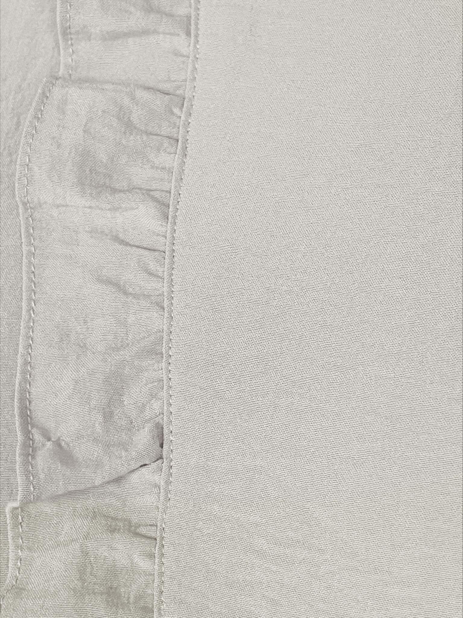 Hijab clothing BEIGE FRILLED BLOUSE WITH ELASTIC WAIST 43551