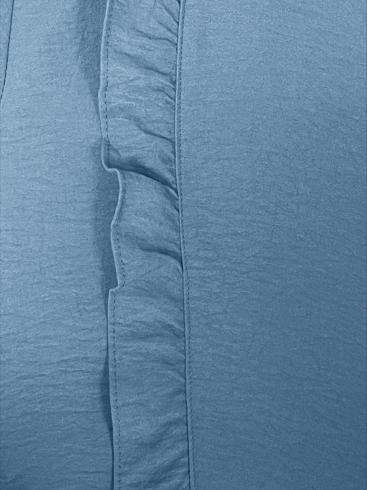 Vêtements hijab BLEU BLOUSE À VOLANTS AVEC TAILLE ÉLASTIQUE 43551