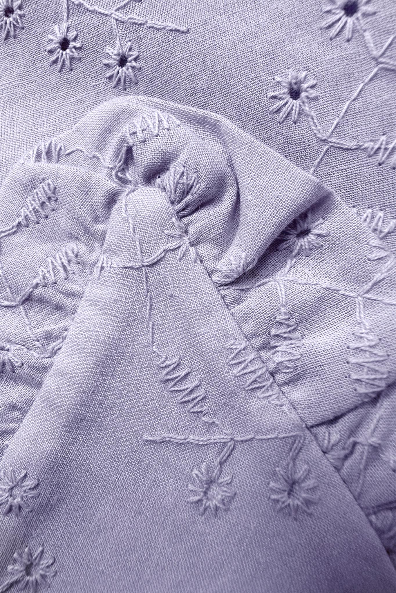 Vêtements hijab POURPRE BLOUSE DÉTAIL COL À TAILLE ÉLASTIQUE 43570