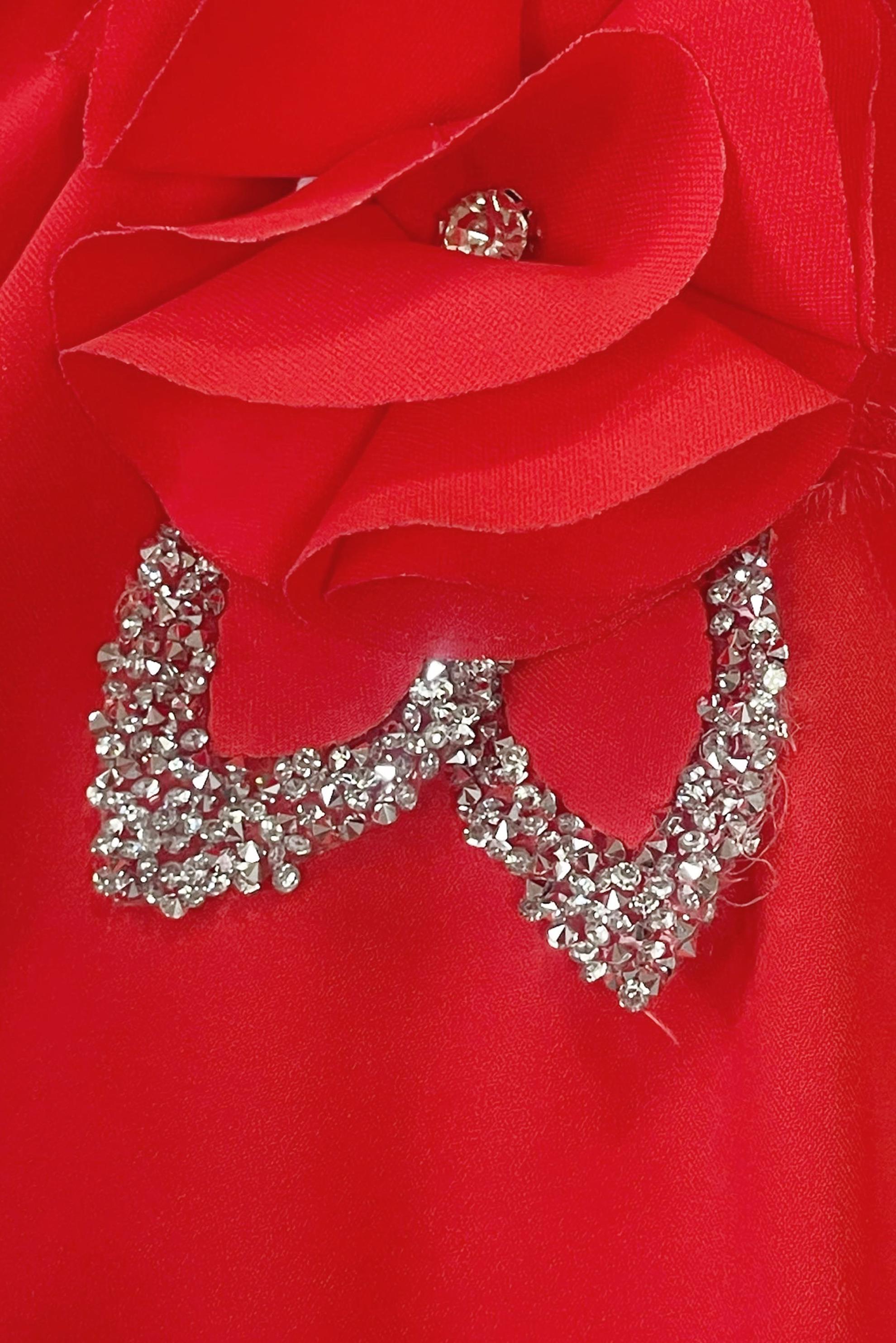 Vêtements hijab ROUGE BLOUSE AVEC FLEUR ACCESSOIRE 43575