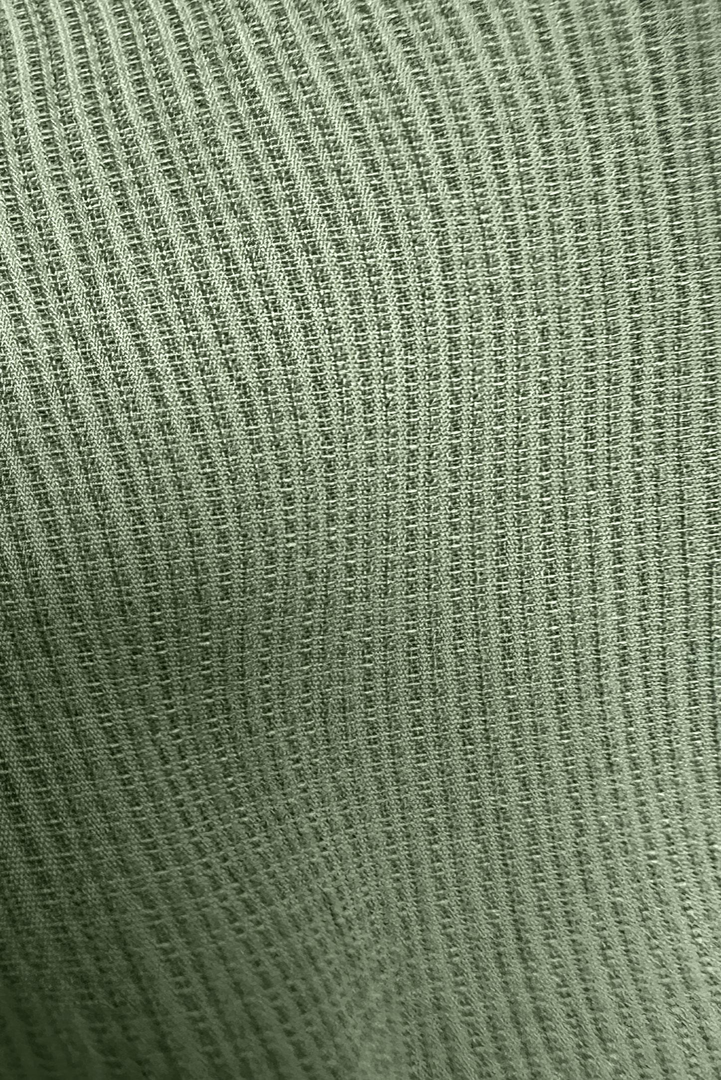 Tesettür giyim HAKİ FIRFIR DETAYLI DÜĞMELİ BLUZ 43777