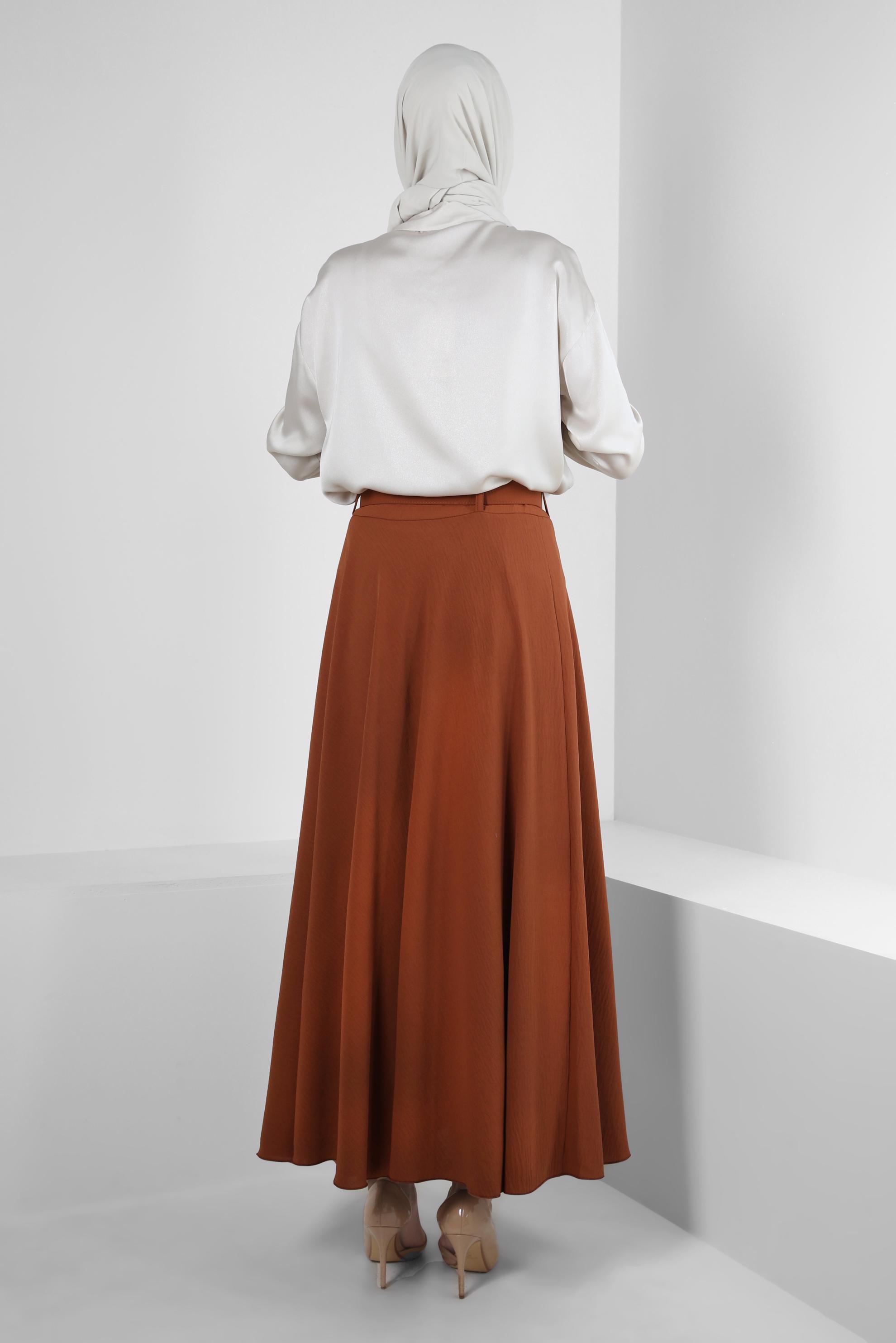 Vêtements hijab BEIGE BLOUSE DÉTAILLÉE FLEUR 43799