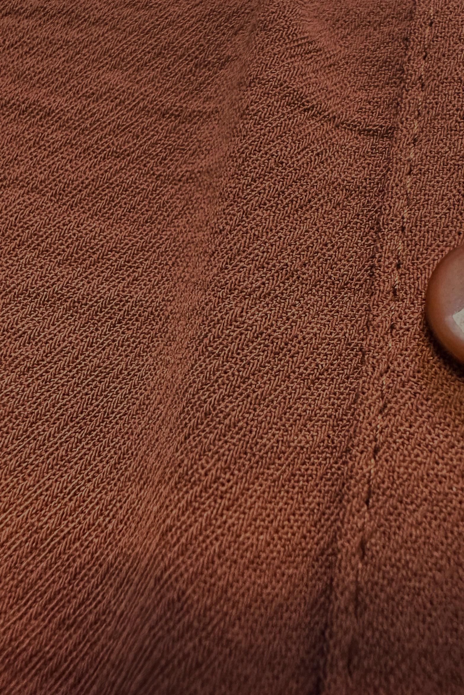 Tesettür giyim KAHVE ASİMETRİK KESİM DÜĞMELİ BLUZ 43801