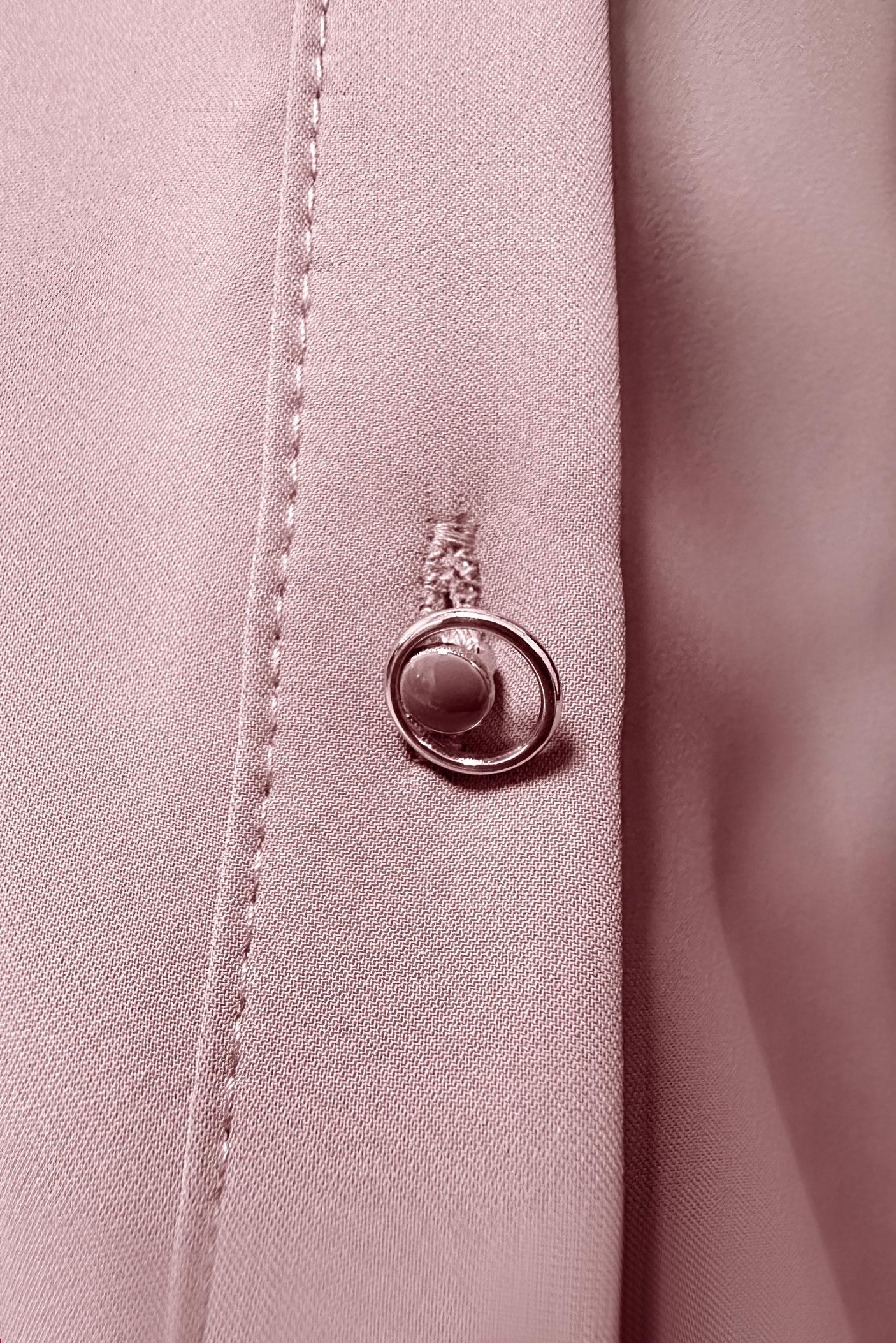 Tesettür giyim PUDRA YAKASI BAĞLAMA DETAYLI BLUZ 43869