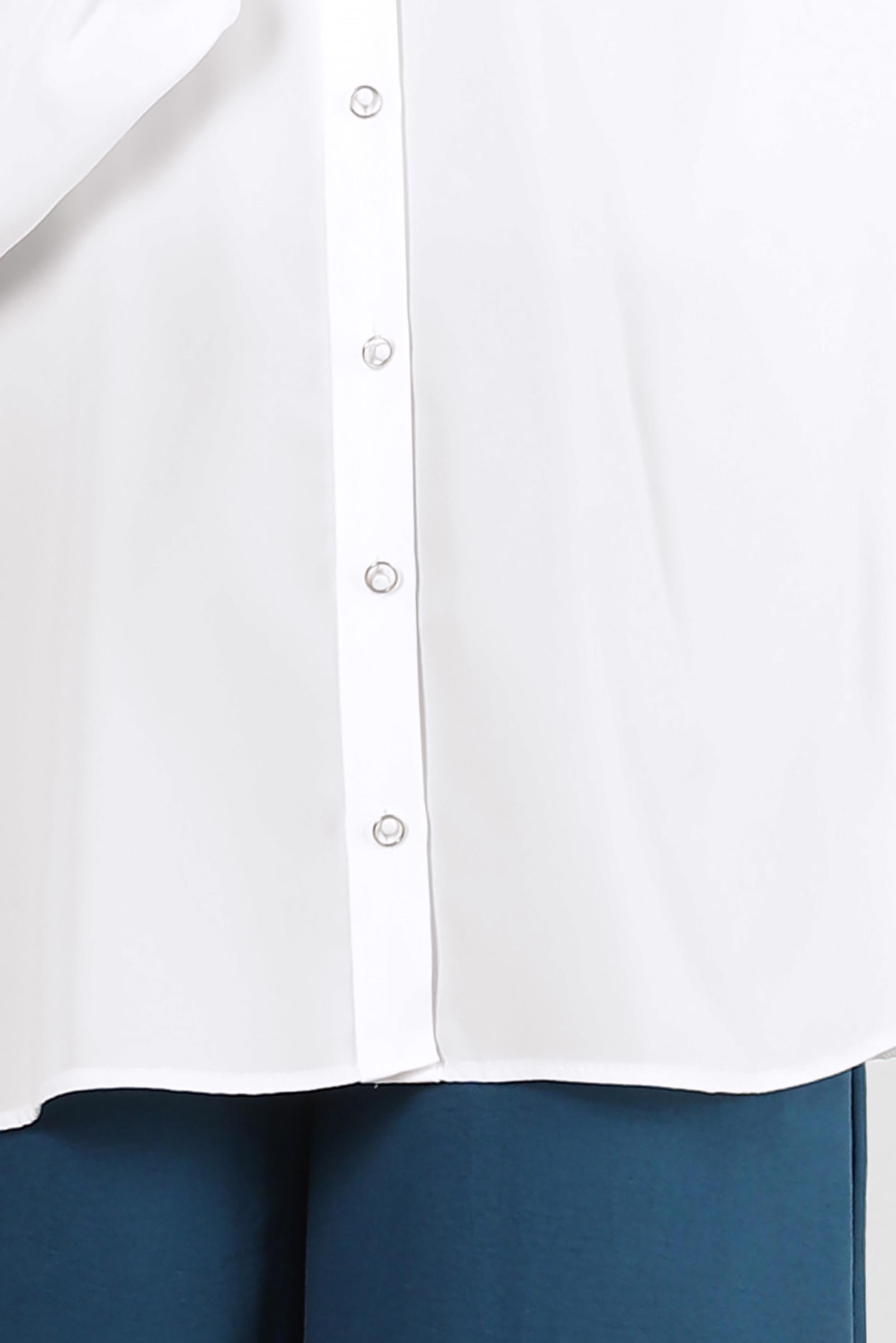 Tesettür giyim BEYAZ YAKASI BAĞLAMA DETAYLI BLUZ 43869