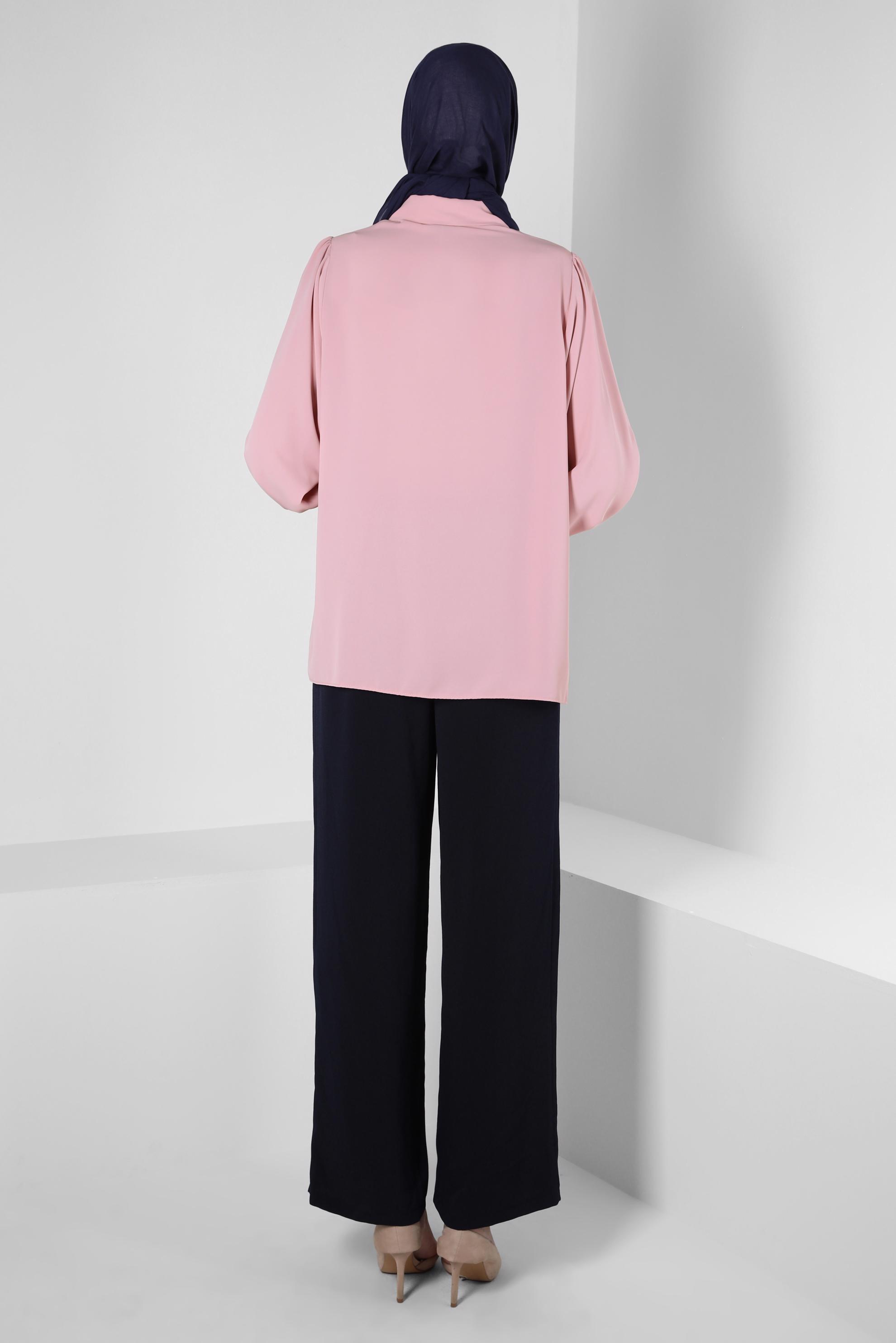 Vêtements hijab POUDRE BLOUSE À BOUTONS 43870