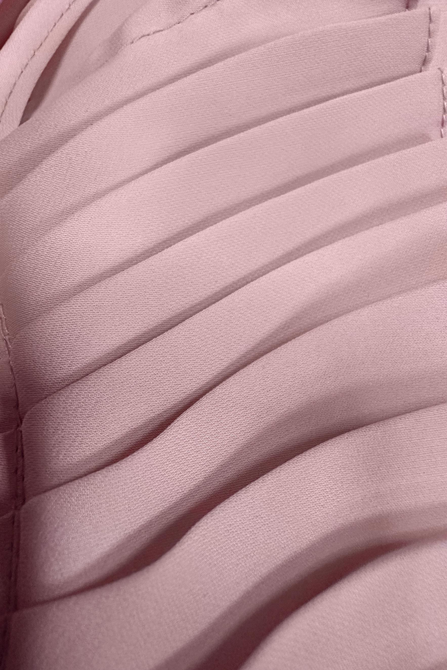 Tesettür giyim PEMBE PİLİSE DETAYLI DÜĞMELİ BLUZ 43897