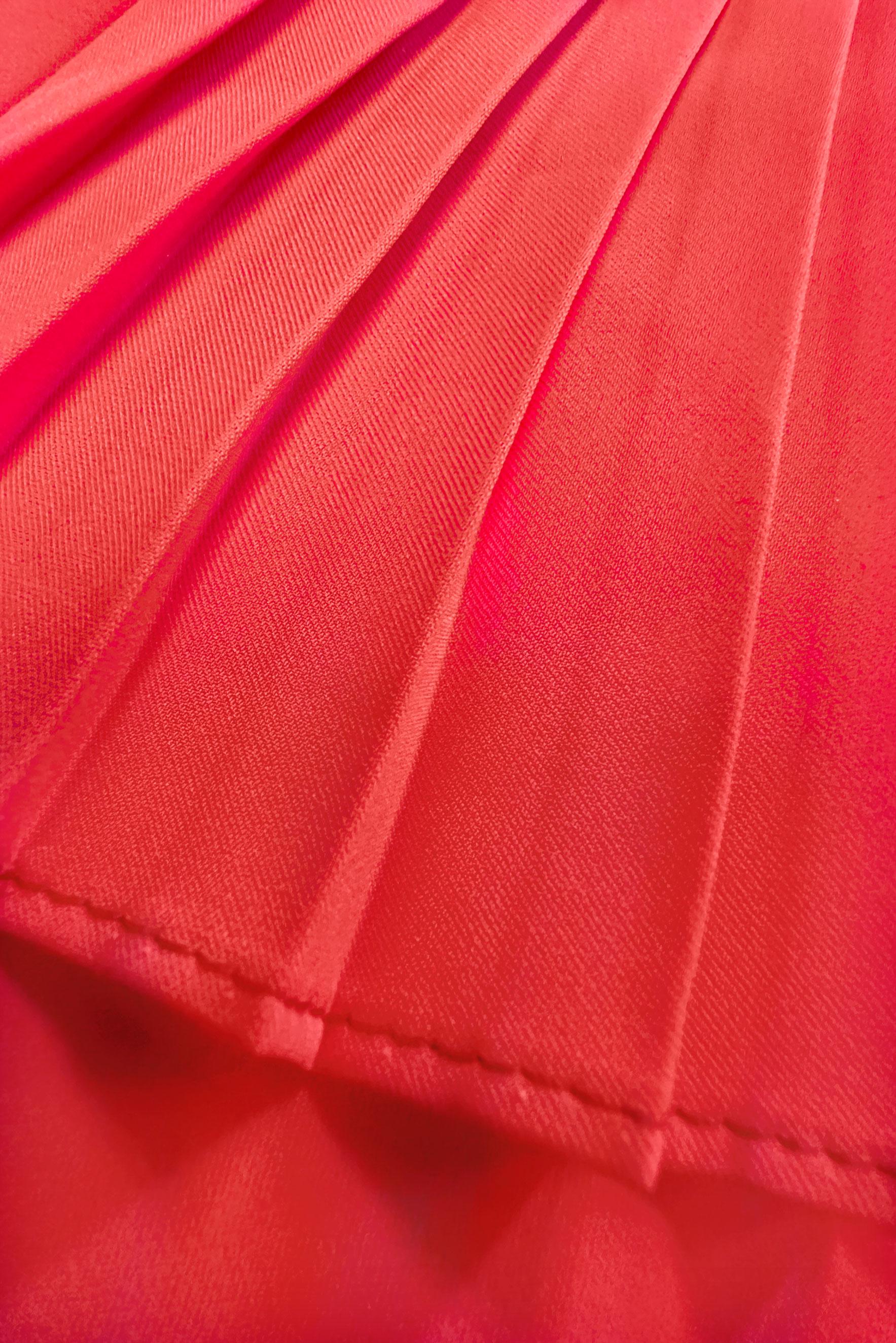 Vêtements hijab ROUGE BLOUSE PLISSÉE À BOUTONS 43897