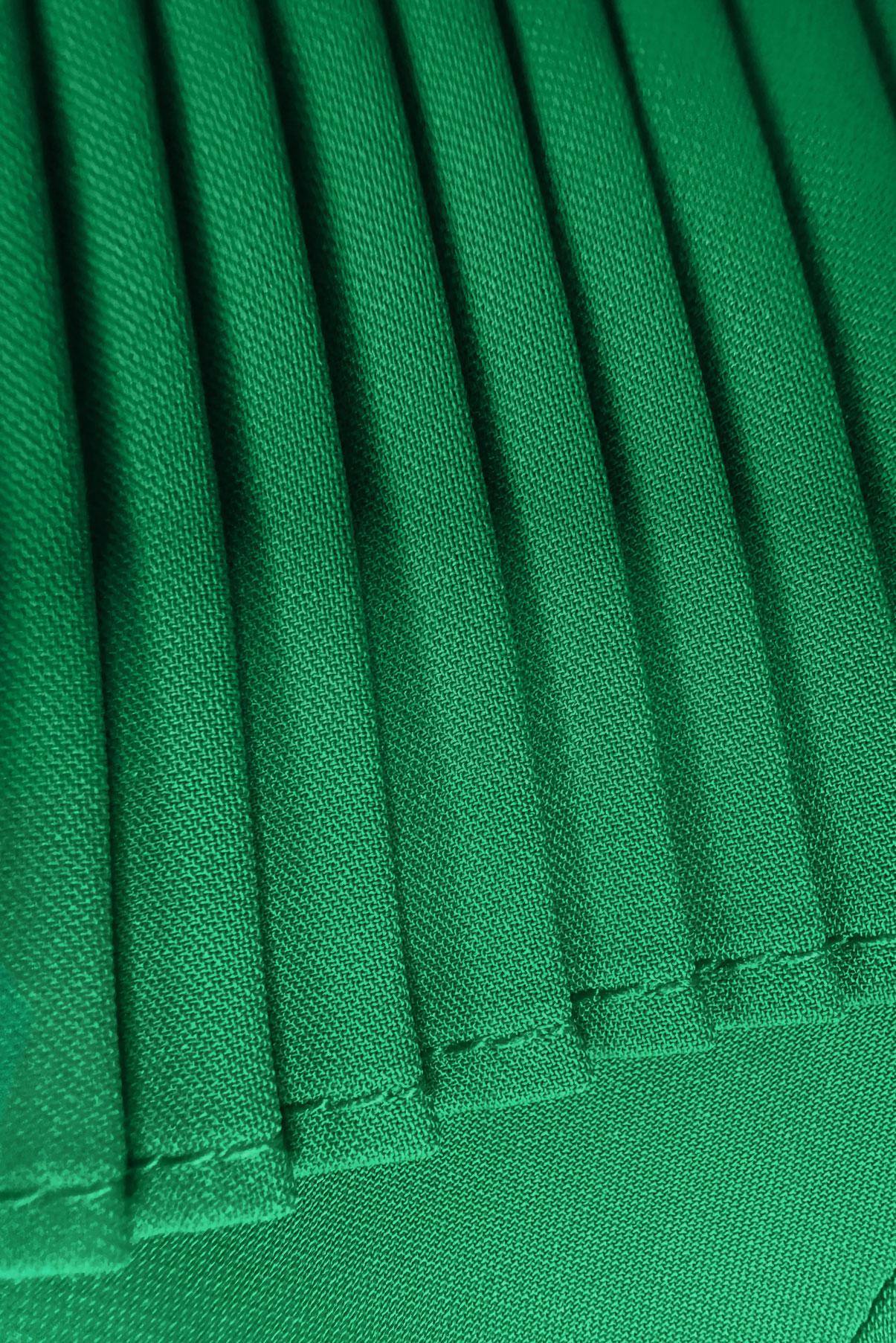 Tesettür giyim YEŞİL PİLİSE DETAYLI BLUZ 43898