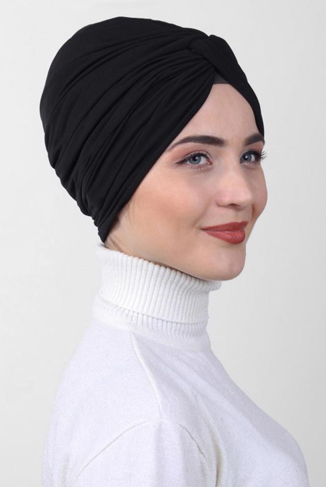 Vêtements hijab NOIR CAPOT DE SECOURS ALVINA 40121 - ALVİNA