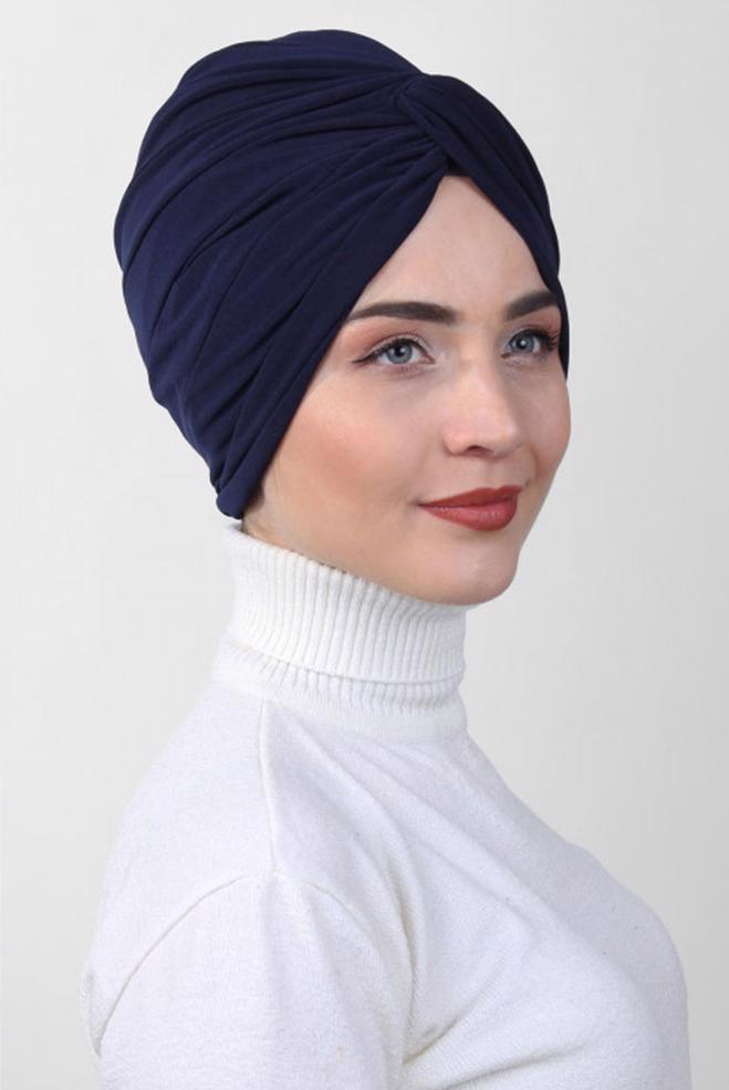 Vêtements hijab BLEU MARINE CAPOT DE SECOURS ALVINA 40121 - ALVİNA