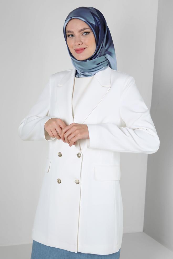 Tesettür giyim  KRUVAZE YAKA BLAZER CEKET 43848 - ALVİNA