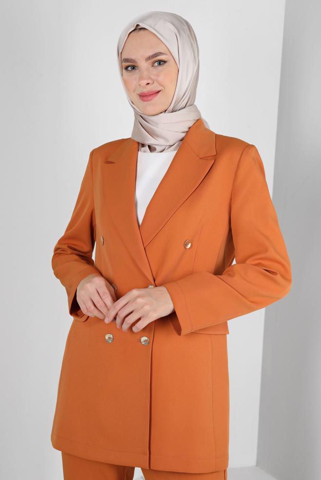 Tesettür giyim  KRUVAZE YAKA BLAZER CEKET 43848 - ALVİNA