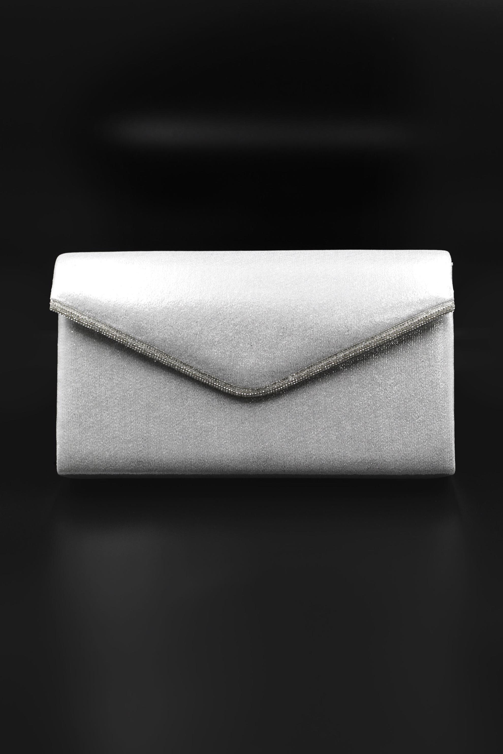 Tesettür giyim GÜMÜŞ ALVİNA ABİYE PORTFÖY ÇANTA 407