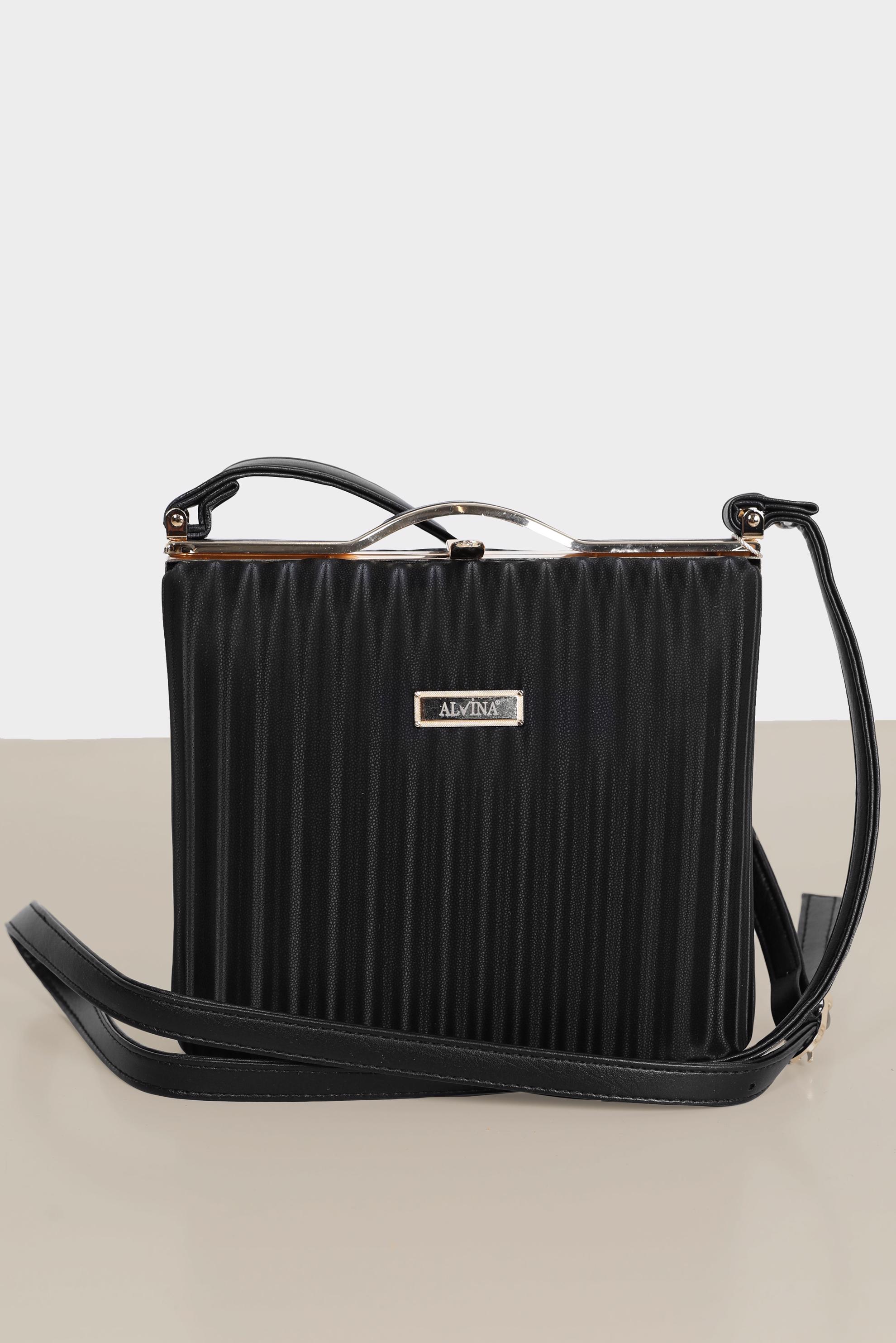 Tesettür giyim SİYAH ALVİNA ABİYE ÇANTA 410