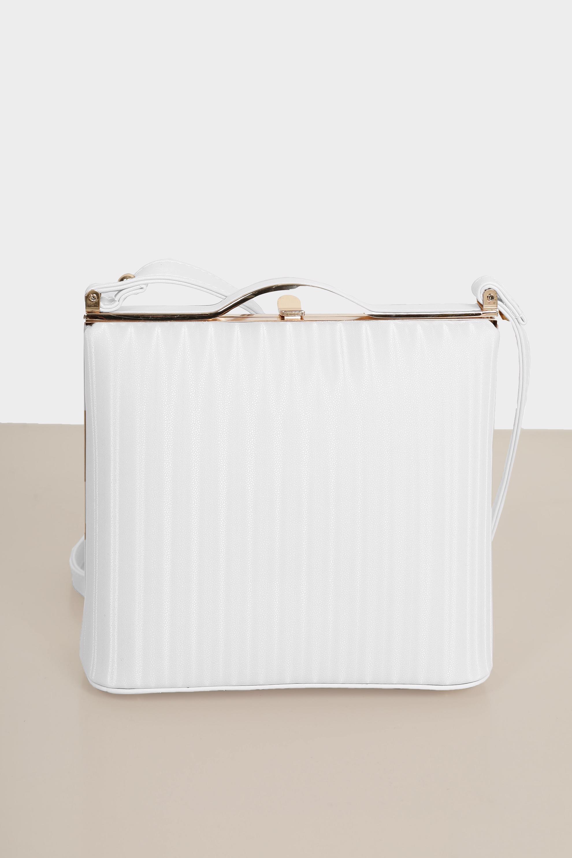 Tesettür giyim BEYAZ ALVİNA ABİYE ÇANTA 410