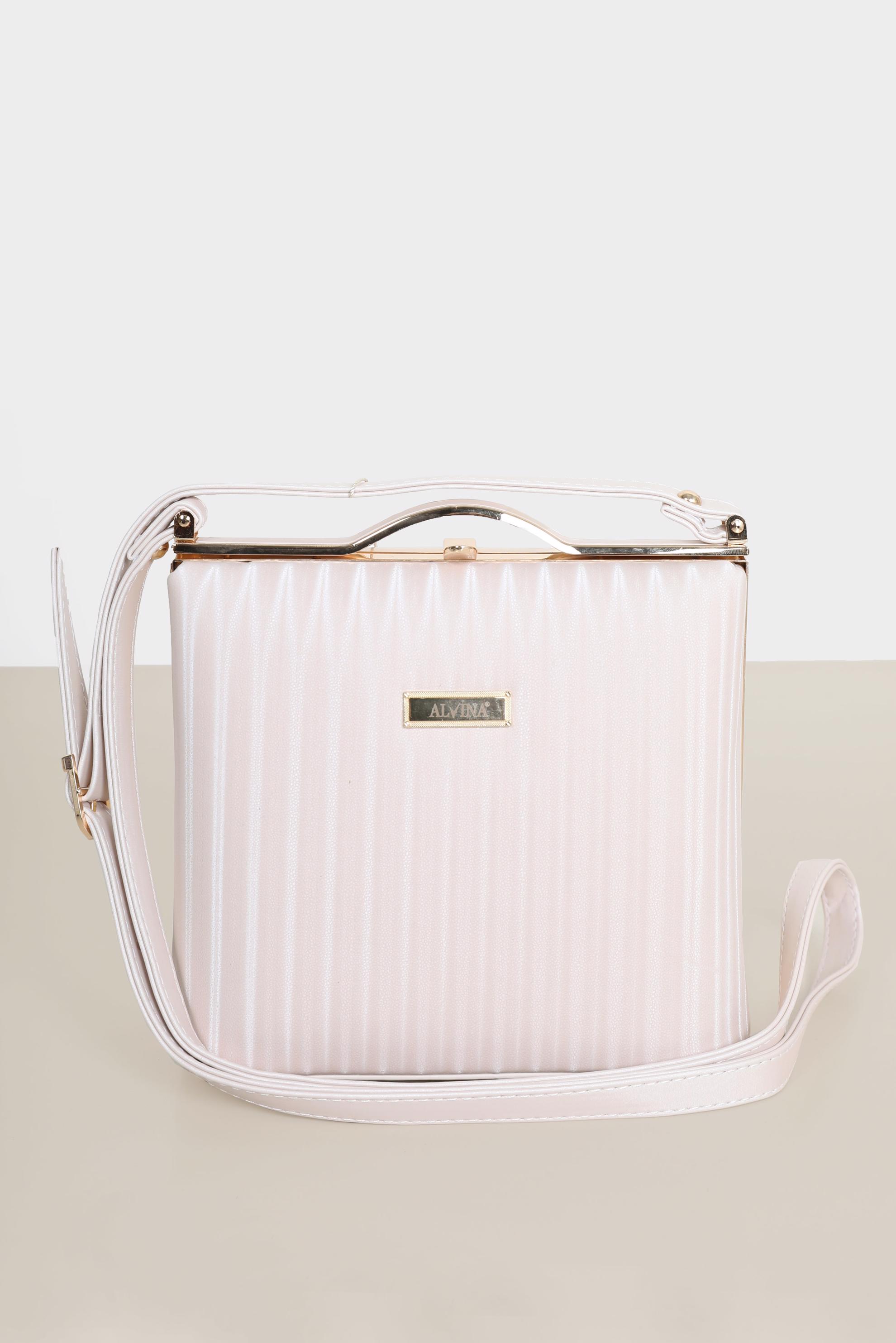 Tesettür giyim BEYAZ ALVİNA ABİYE ÇANTA 410