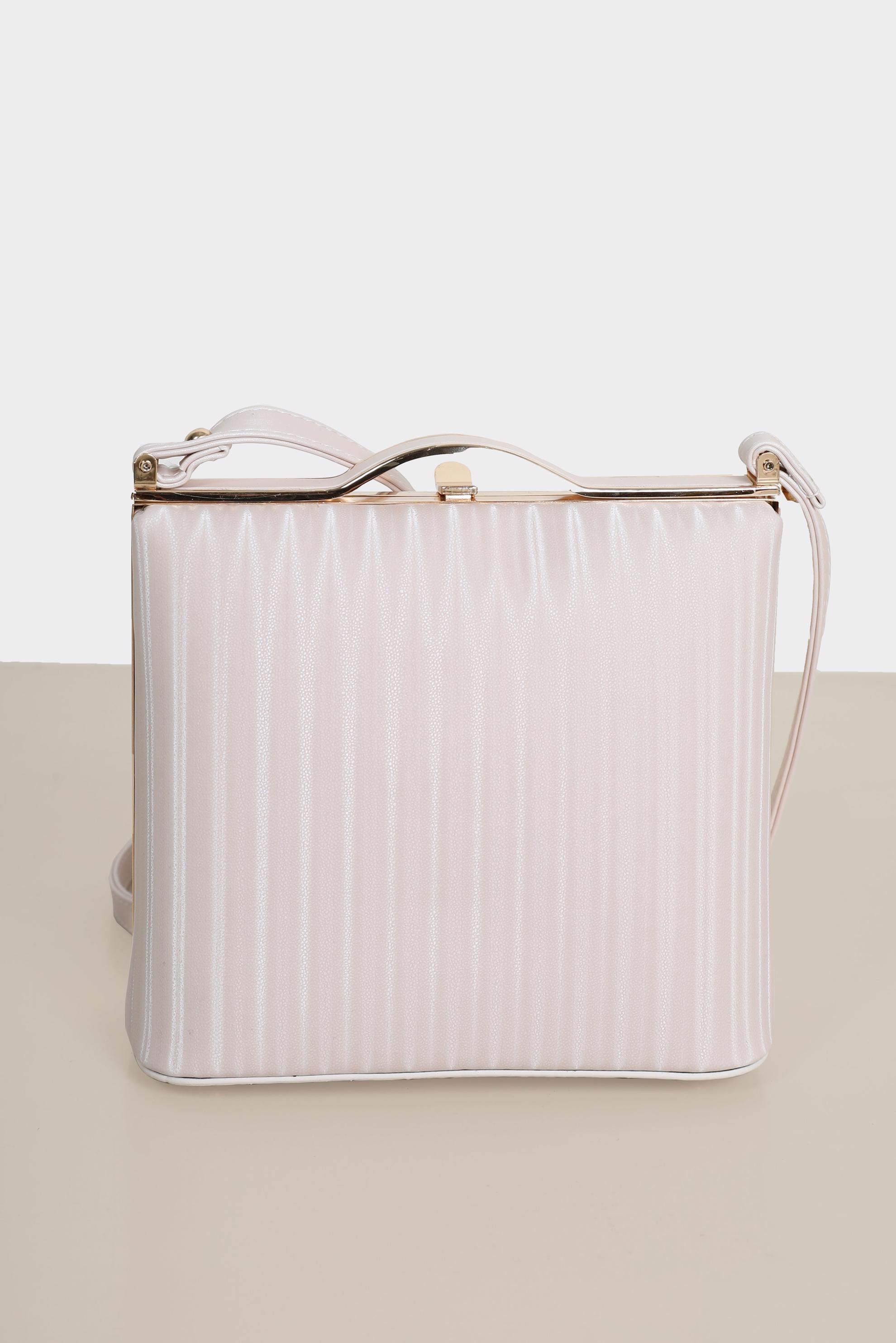 Tesettür giyim BEYAZ ALVİNA ABİYE ÇANTA 410