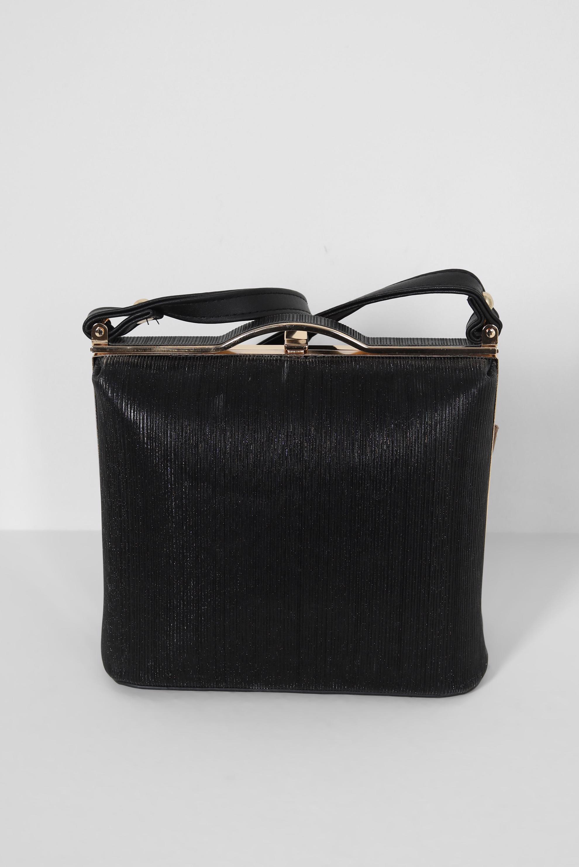 Tesettür giyim SİYAH ALVİNA ABİYE ÇANTA 410-1