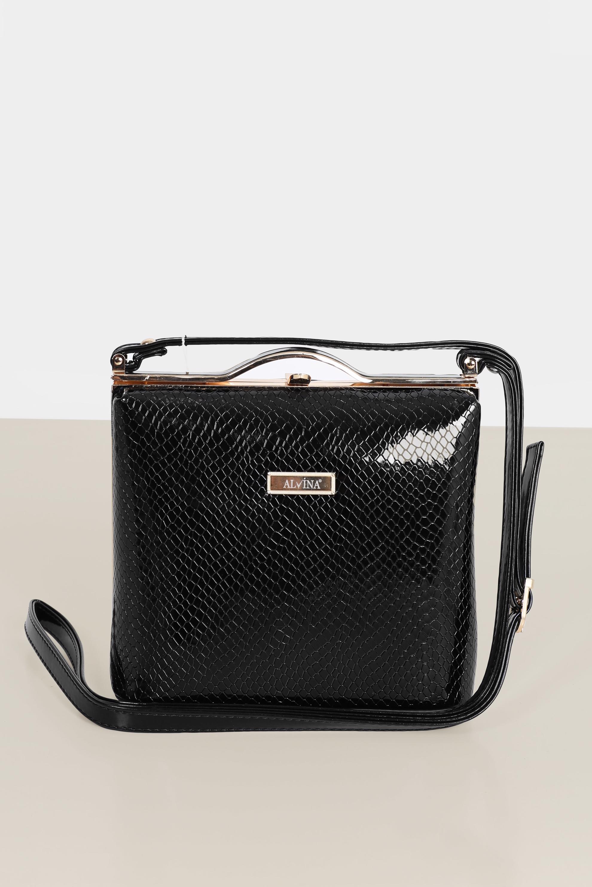 Tesettür giyim SİYAH ALVİNA ABİYE ÇANTA 410