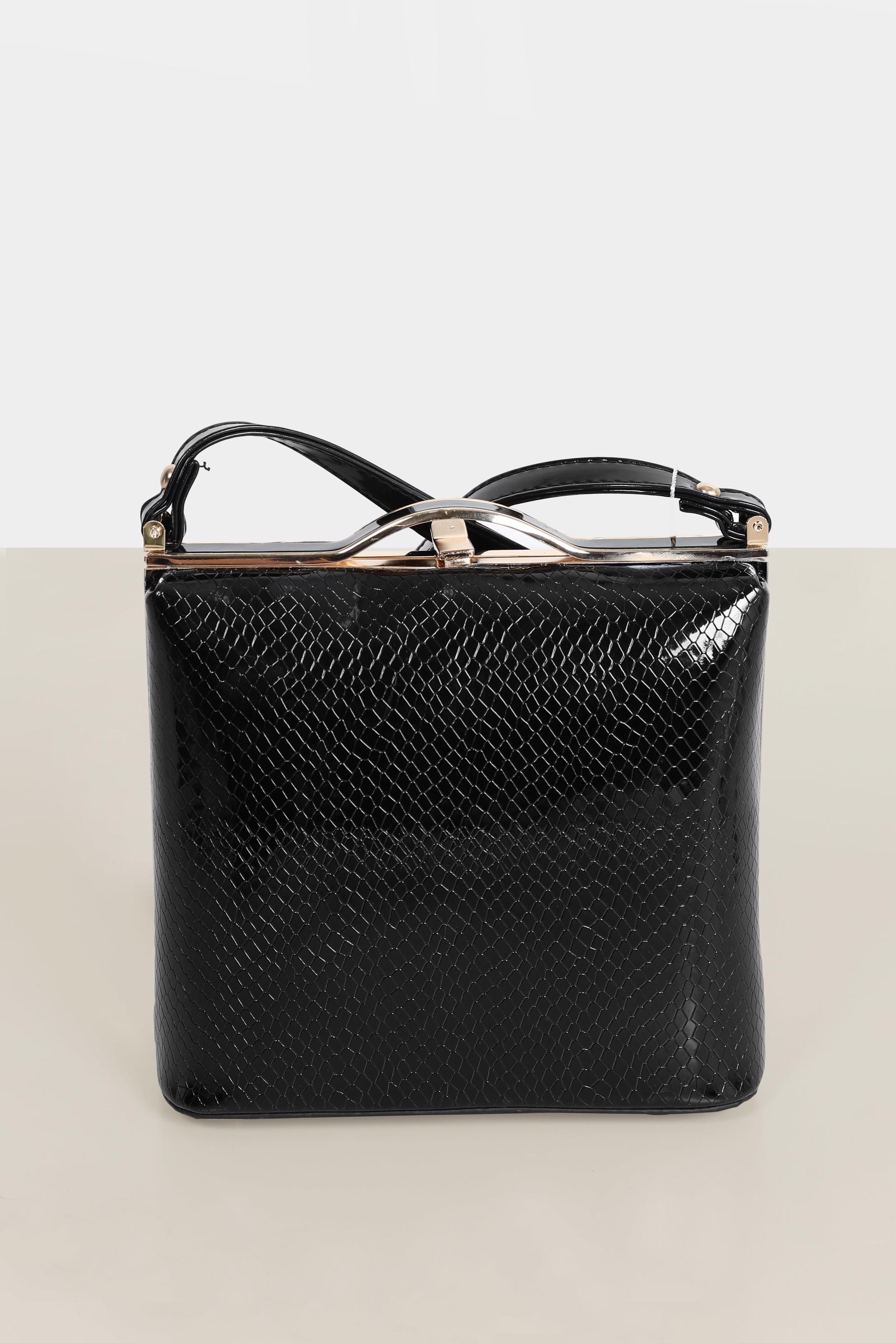 Tesettür giyim SİYAH ALVİNA ABİYE ÇANTA 410