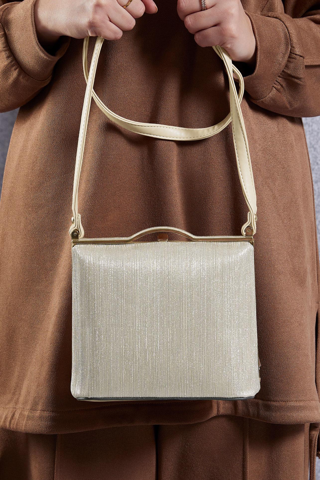 Tesettür giyim ALTIN ALVİNA ABİYE ÇANTA 410