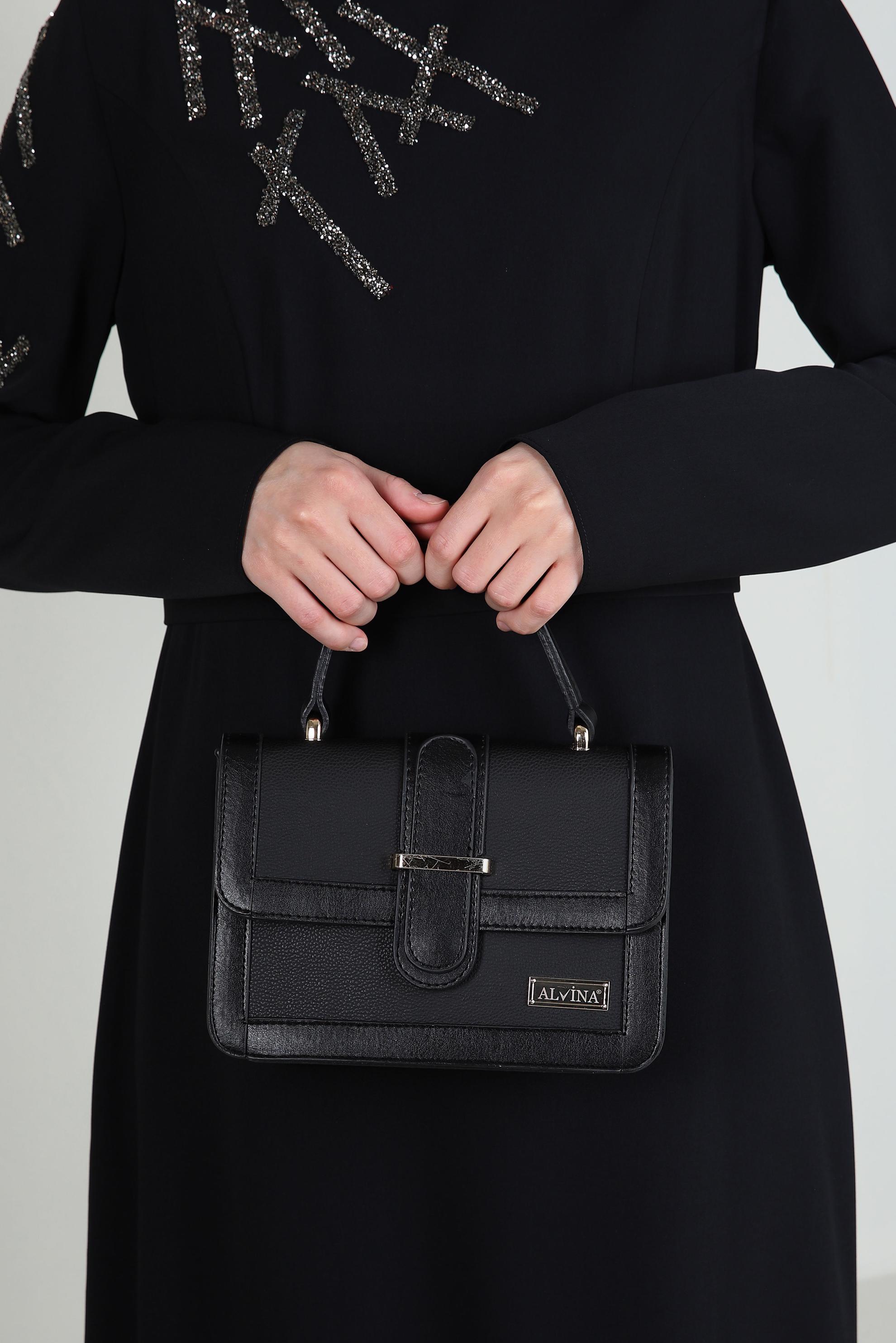 Tesettür giyim SİYAH ALVİNA ÇANTA 701