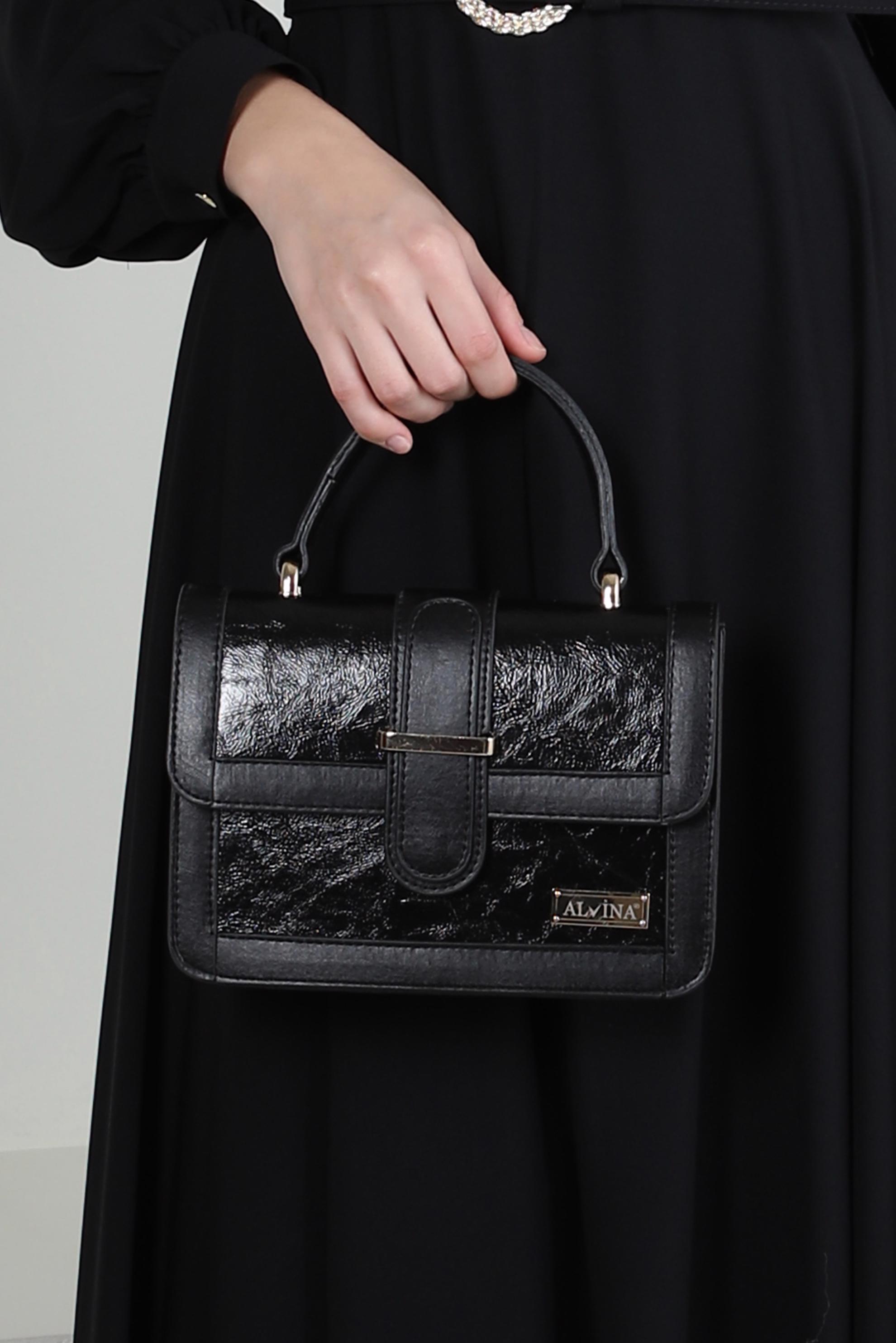 Tesettür giyim SİYAH ALVİNA ÇANTA 701