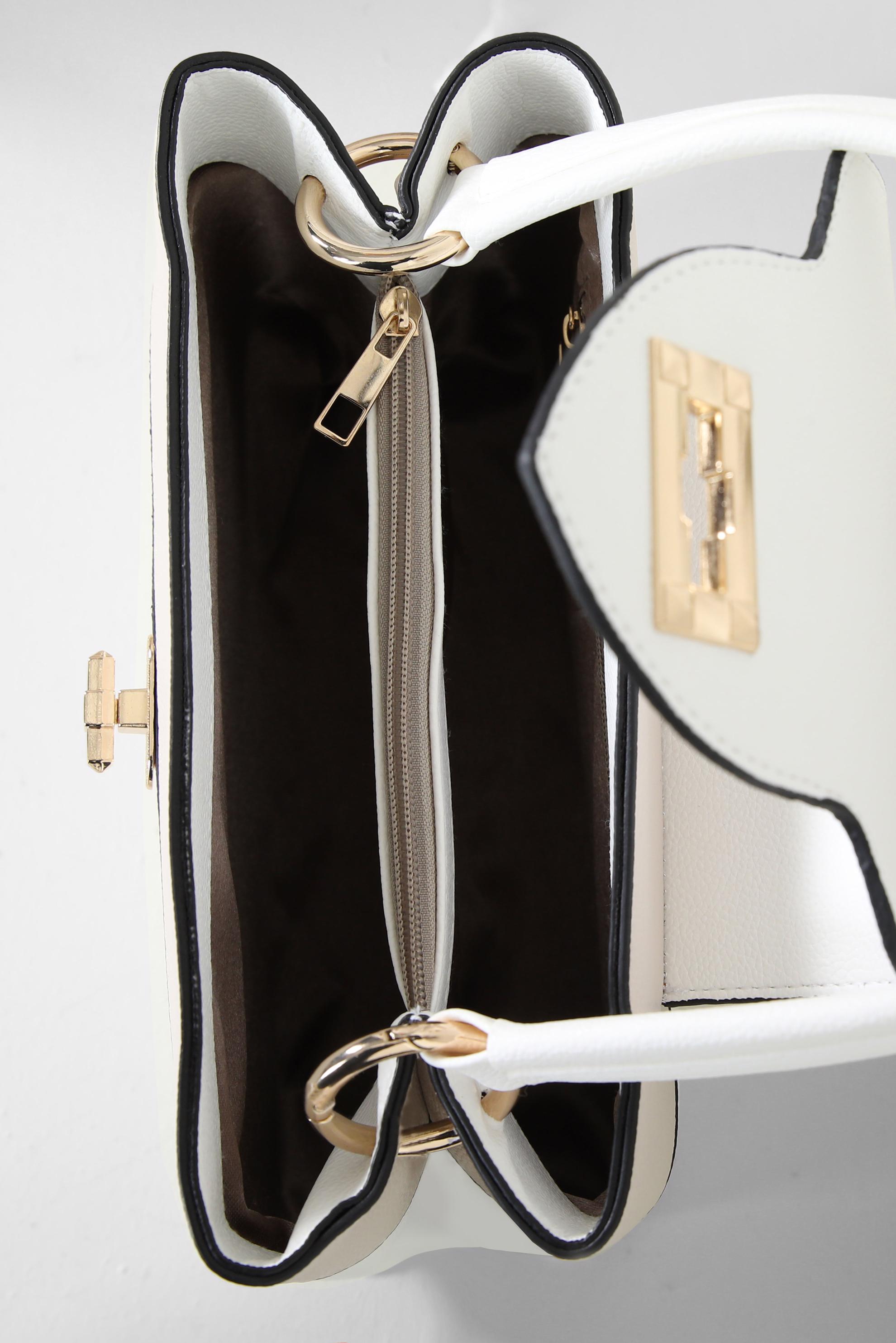 Vêtements hijab BLANC SAC À DÉTAILS EN MÉTAL ALVINA 702