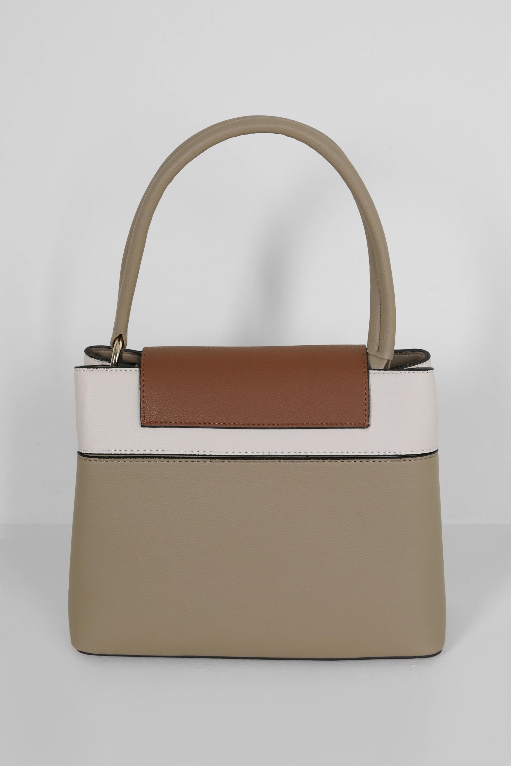 Tesettür giyim VİZON ALVİNA METAL DETAYLI ÇANTA 702