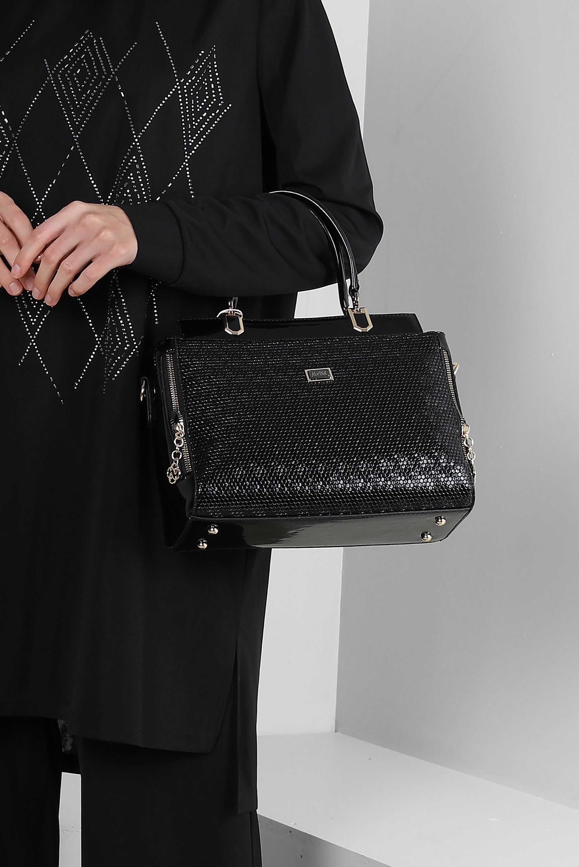 Tesettür giyim SİYAH ALVİNA ÇANTA 718 