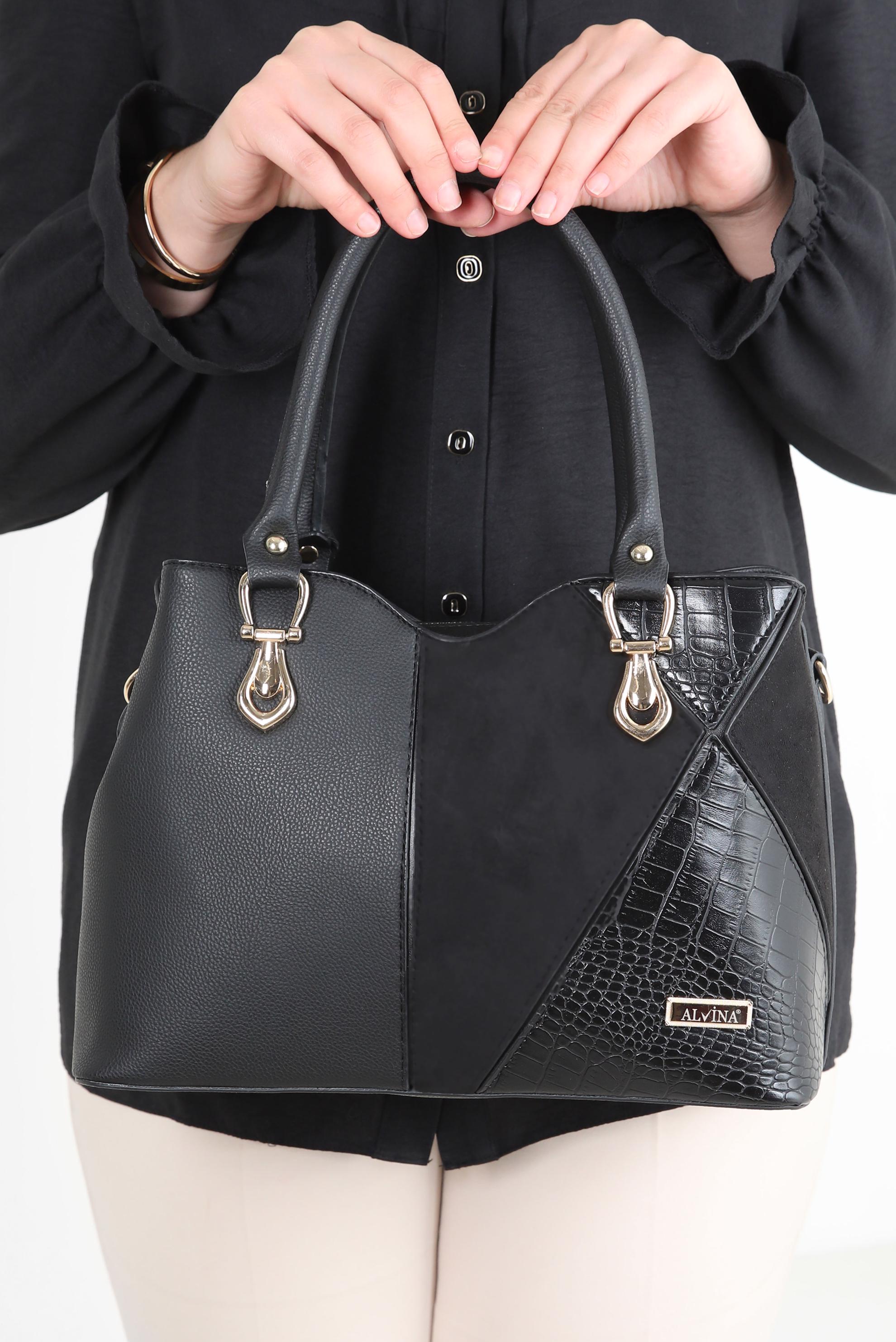 Tesettür giyim SİYAH ALVİNA ÇANTA 719