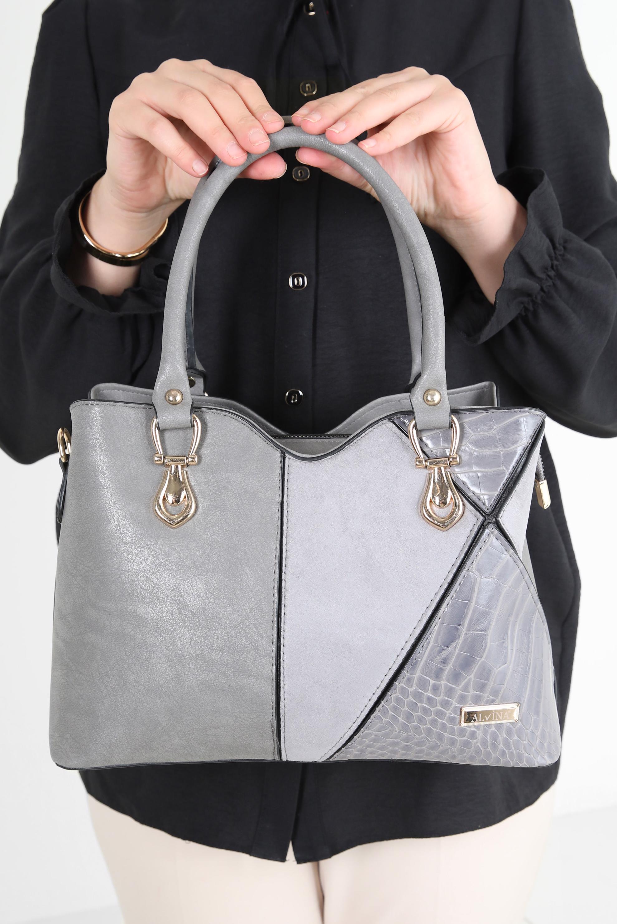 Tesettür giyim BEJ ALVİNA ÇANTA 719