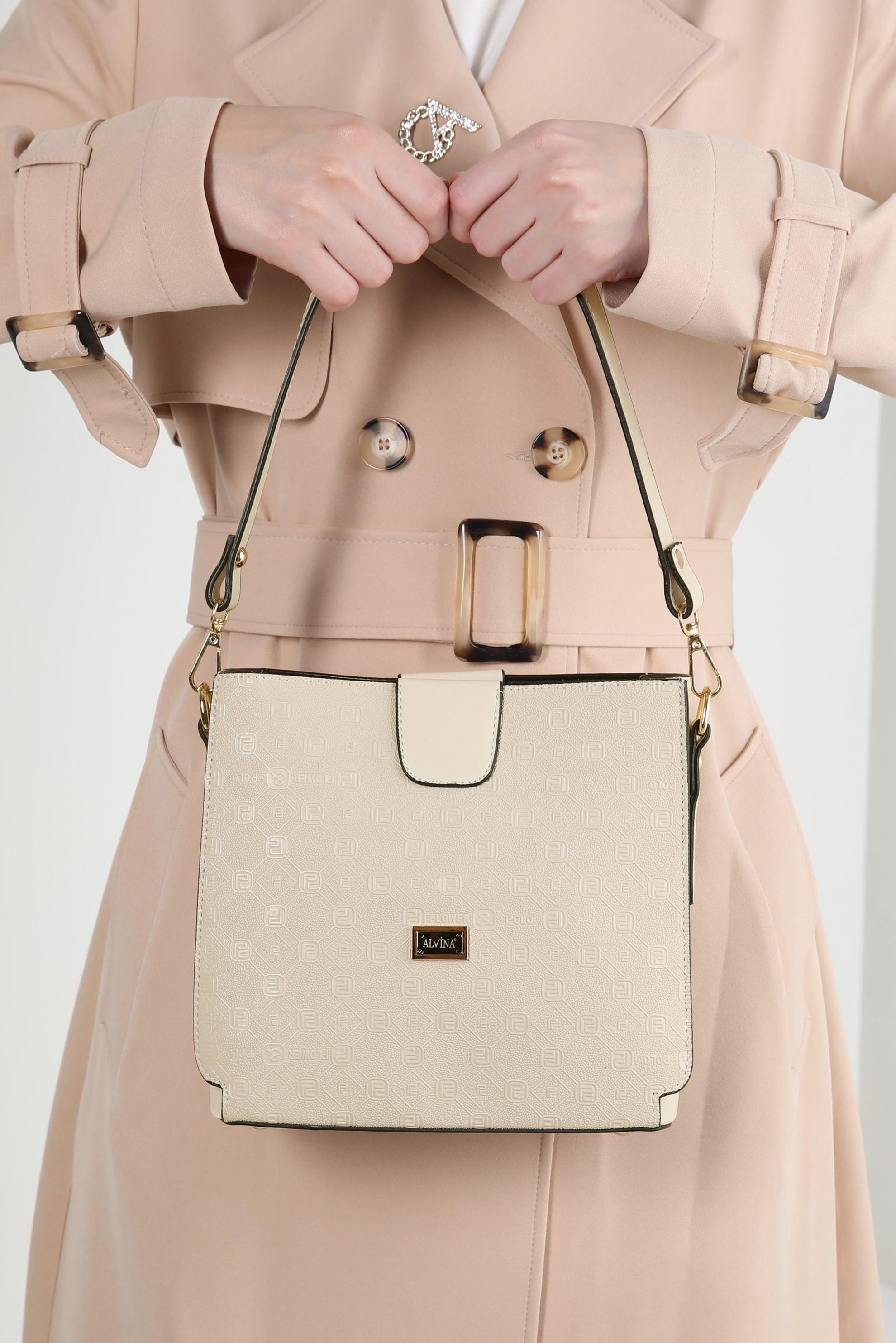 Tesettür giyim BEYAZ ALVİNA ÇANTA 730