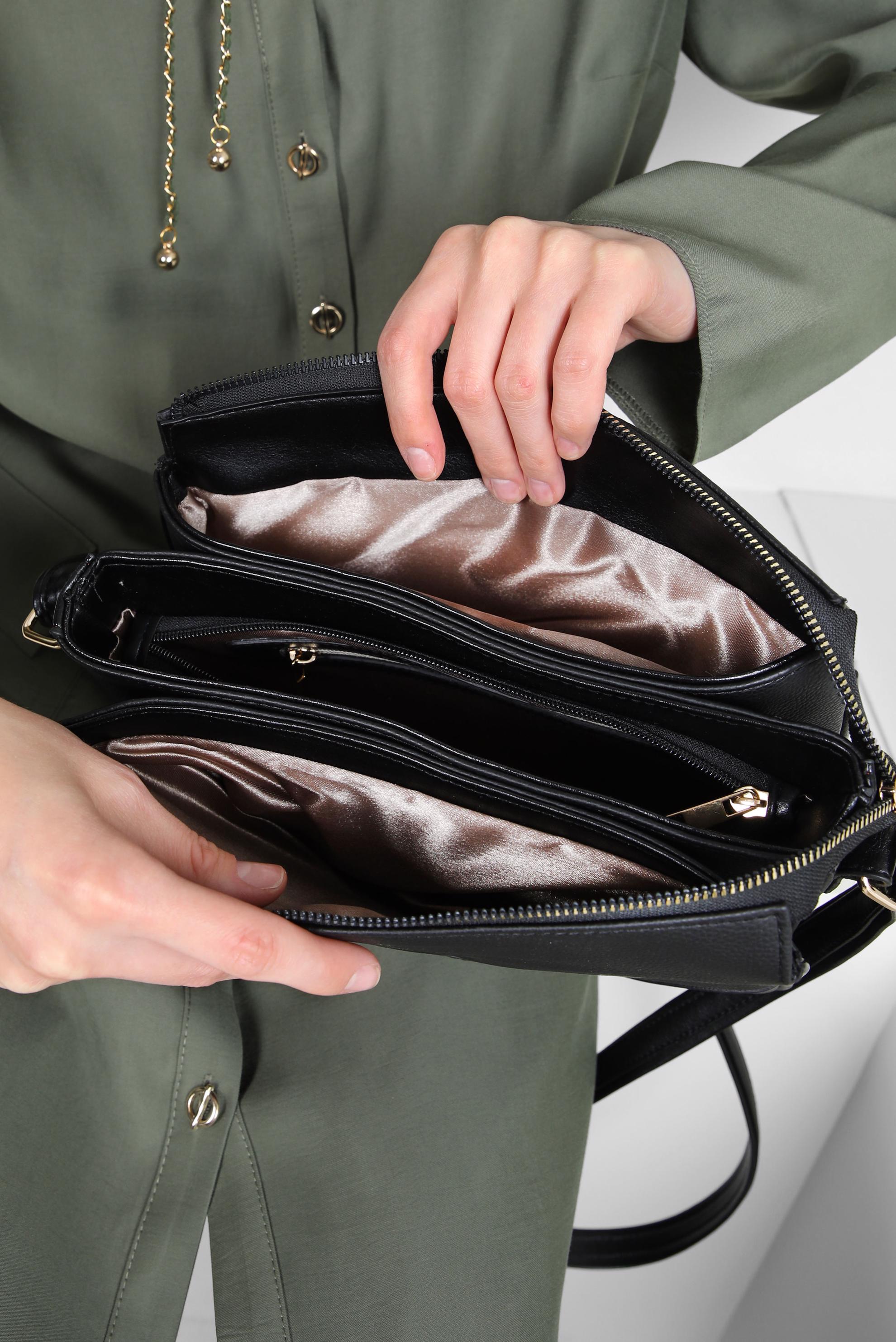 Tesettür giyim SİYAH ALVİNA ÇAPRAZ ASKILI ÇANTA 814