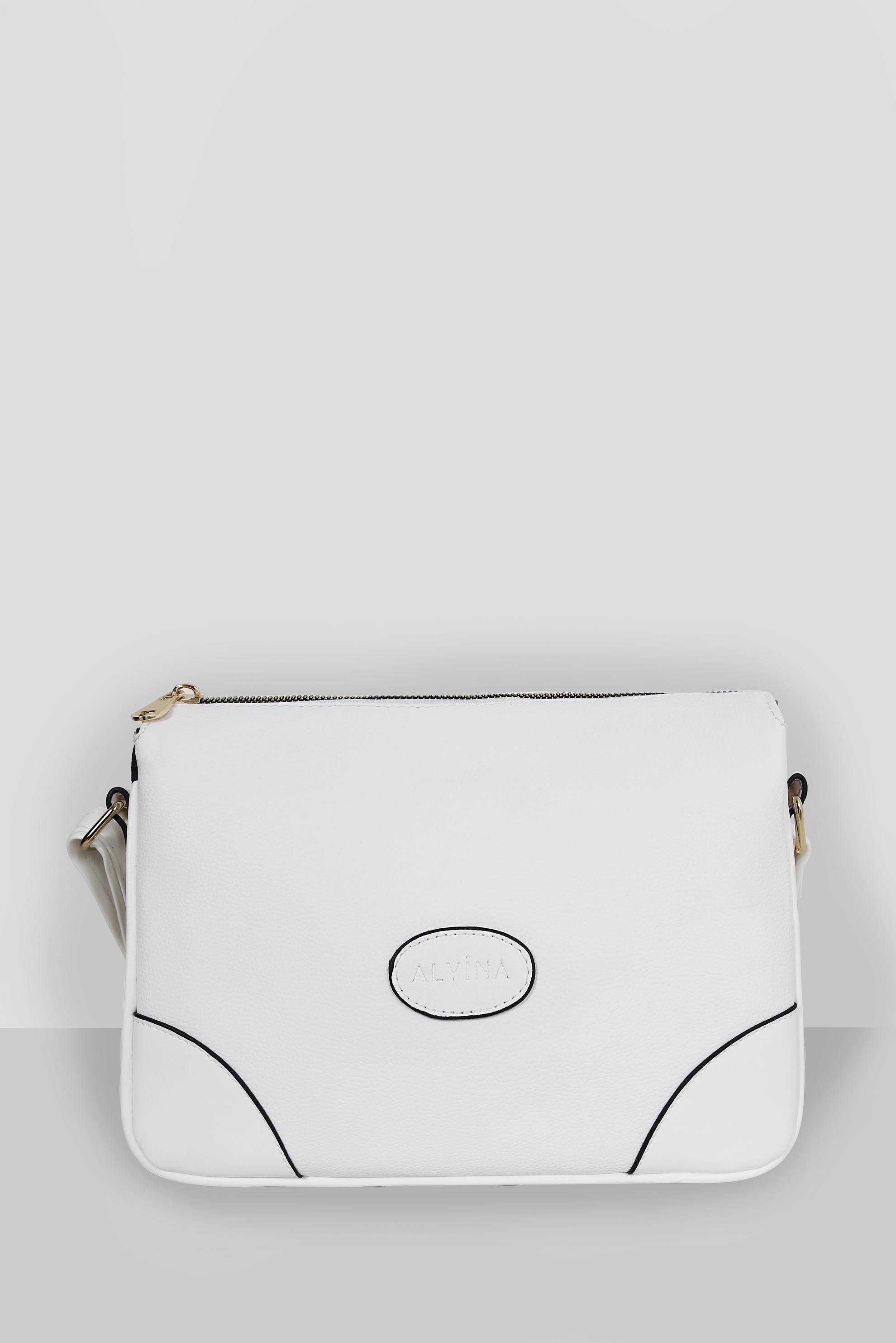 Tesettür giyim BEYAZ ALVİNA ÇAPRAZ ASKILI ÇANTA 814