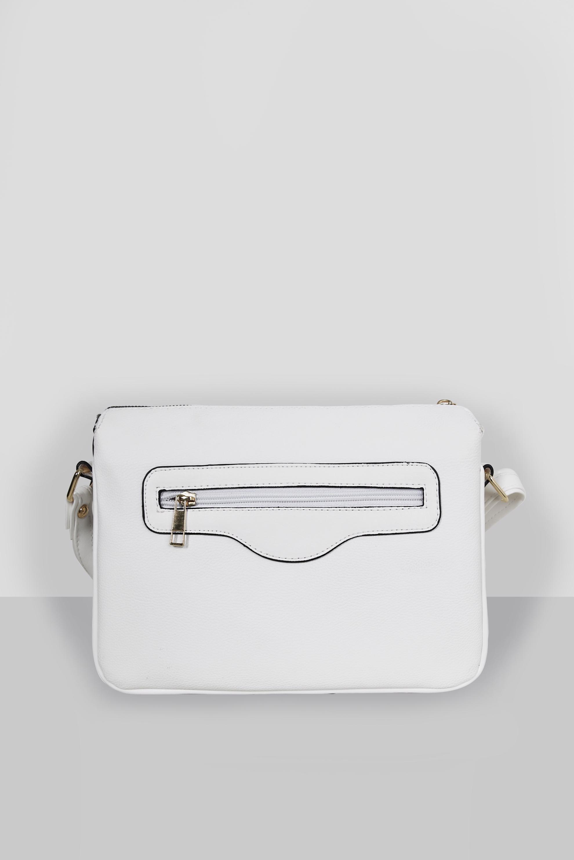 Tesettür giyim BEYAZ ALVİNA ÇAPRAZ ASKILI ÇANTA 814