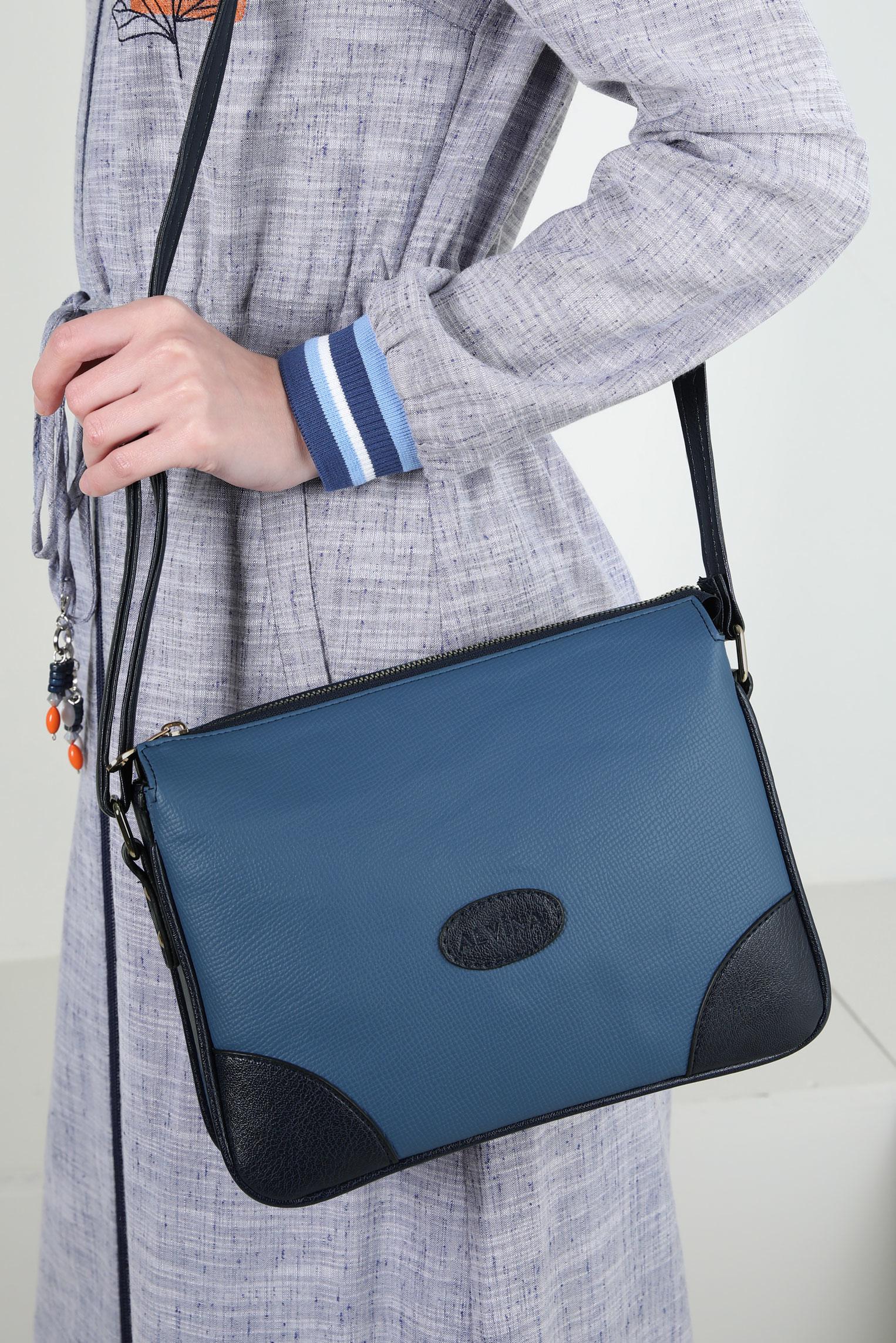 Tesettür giyim LACİVERT ALVİNA ÇAPRAZ ASKILI ÇANTA 814