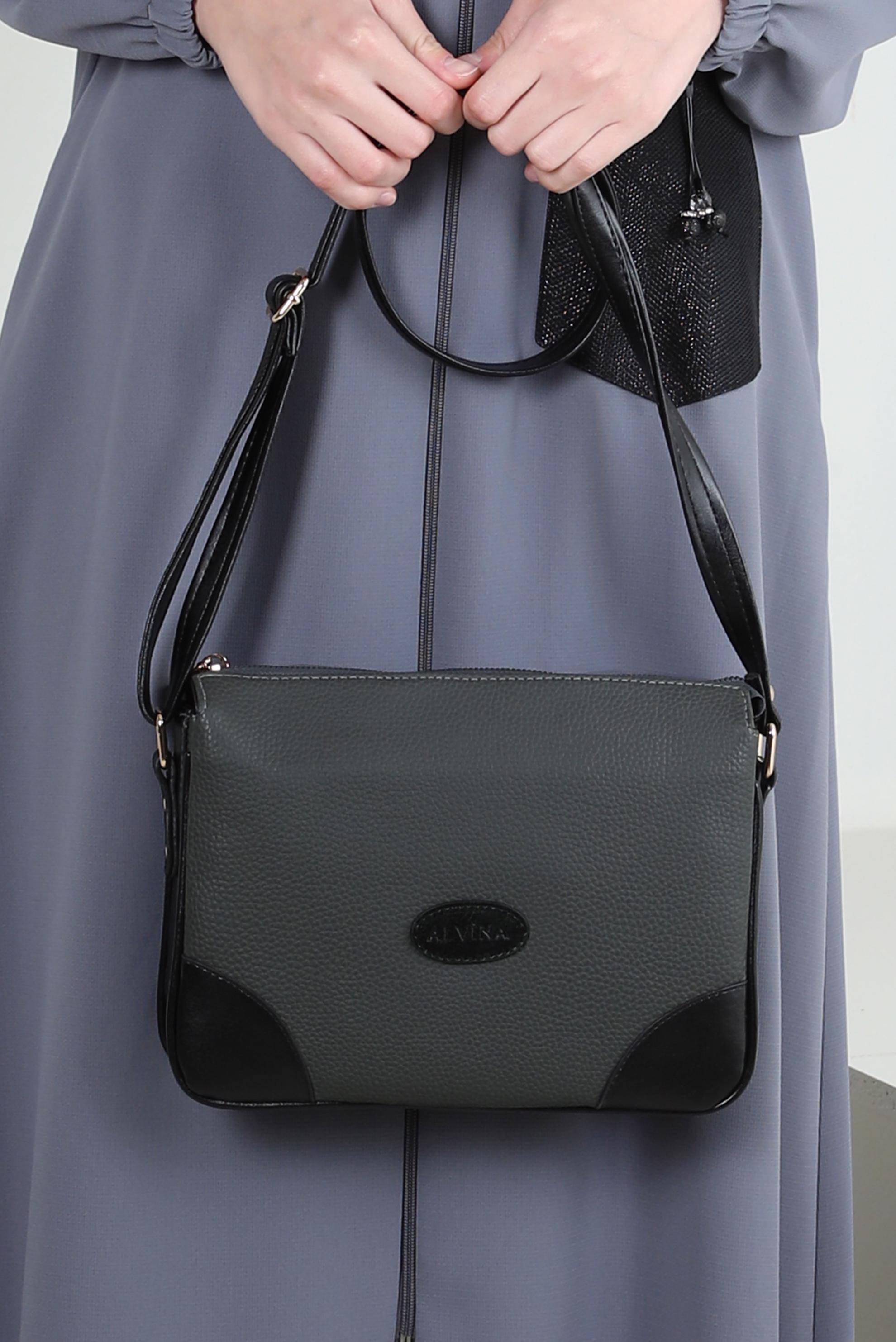 Tesettür giyim BEJ ALVİNA ÇAPRAZ ASKILI ÇANTA 814