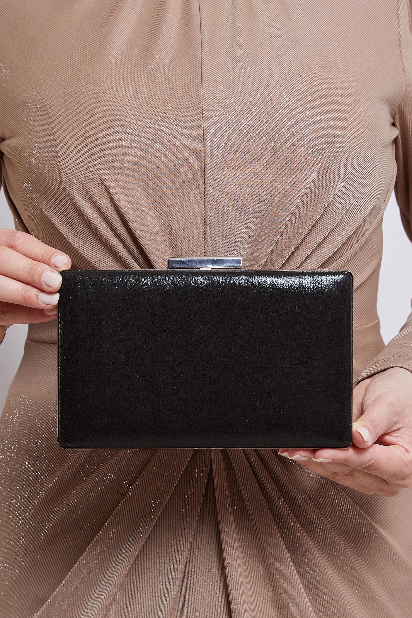 Tesettür giyim SİYAH ALVİNA ABİYE ÇANTA 1053