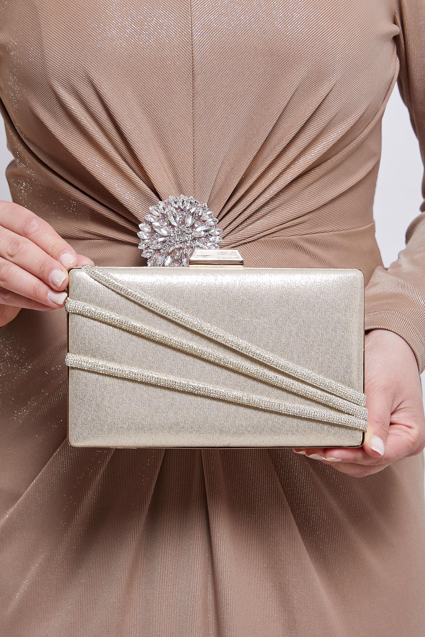 Tesettür giyim ALTIN ALVİNA ABİYE ÇANTA 1053