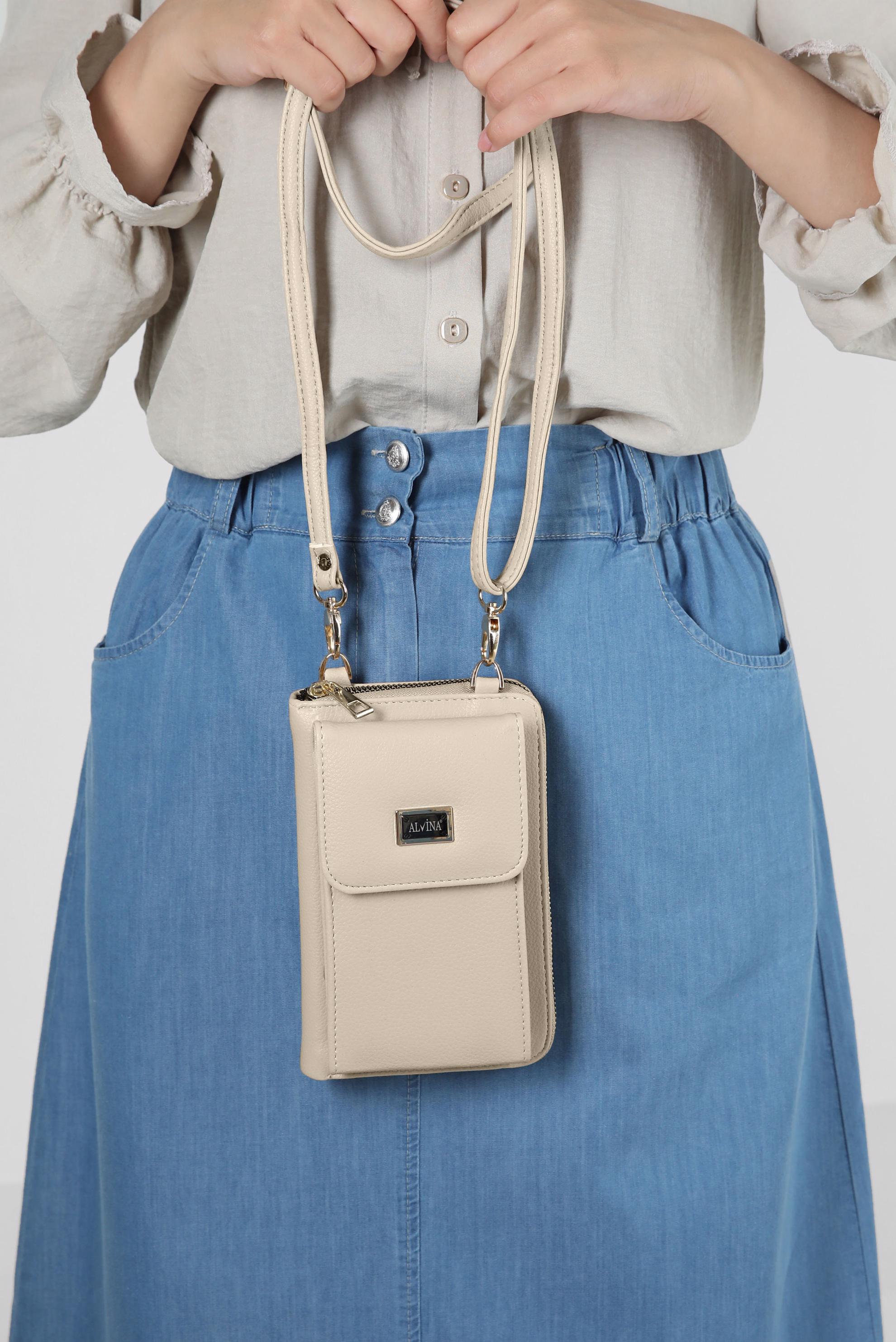 Tesettür giyim BEYAZ ALVİNA ÇANTA 1411