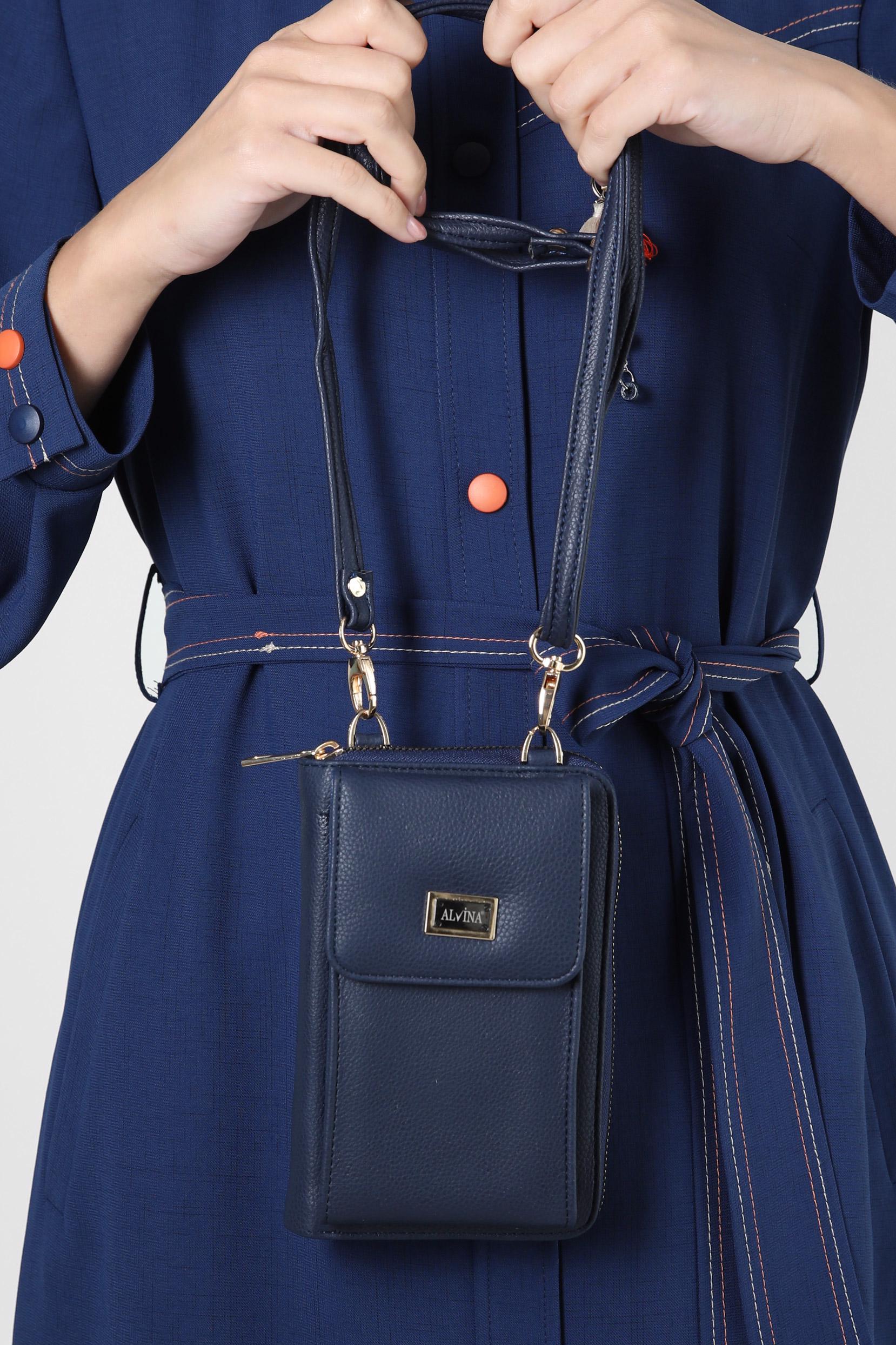 Tesettür giyim LACİVERT ALVİNA ÇANTA 1411