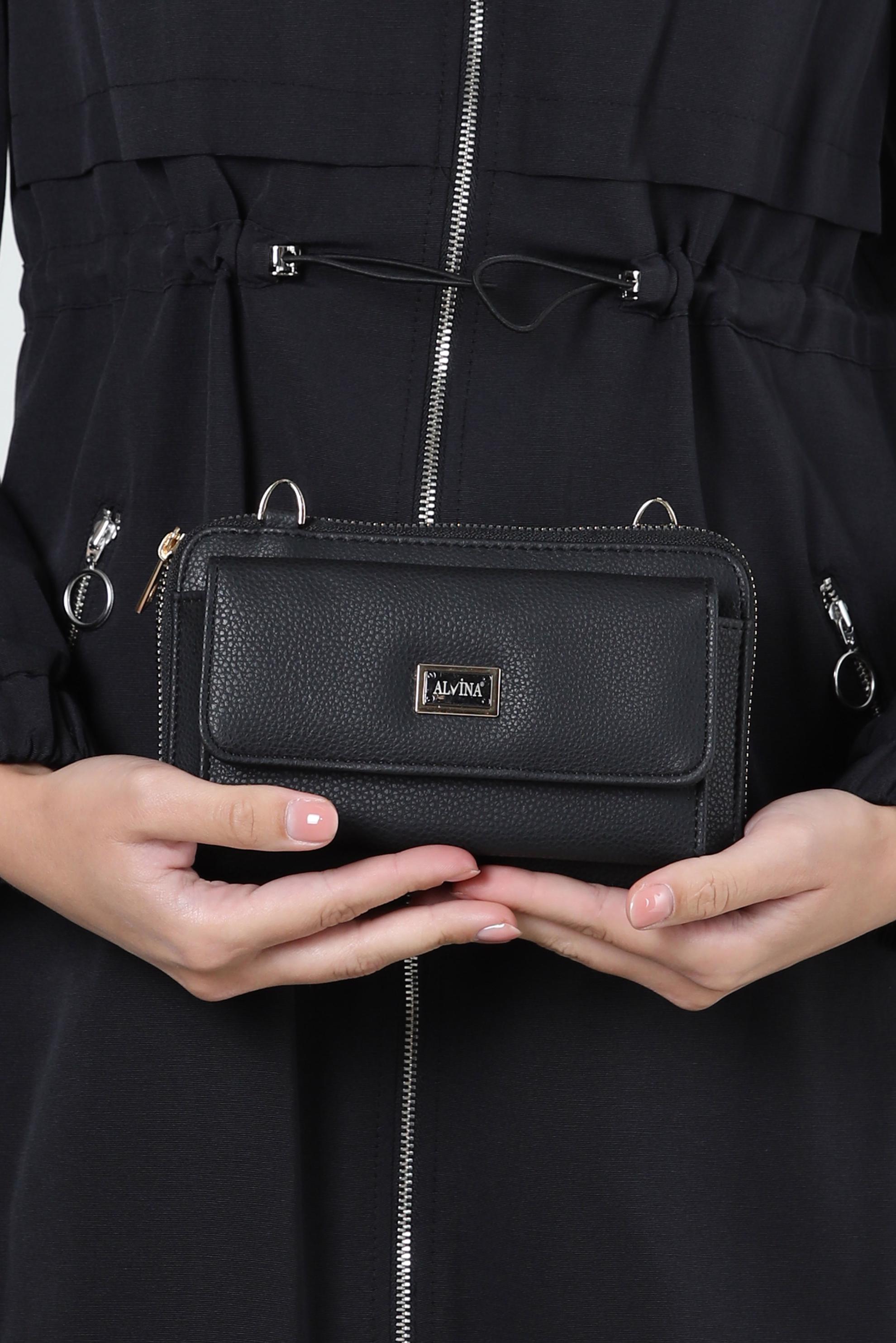 Tesettür giyim SİYAH ALVİNA ÇANTA 1412
