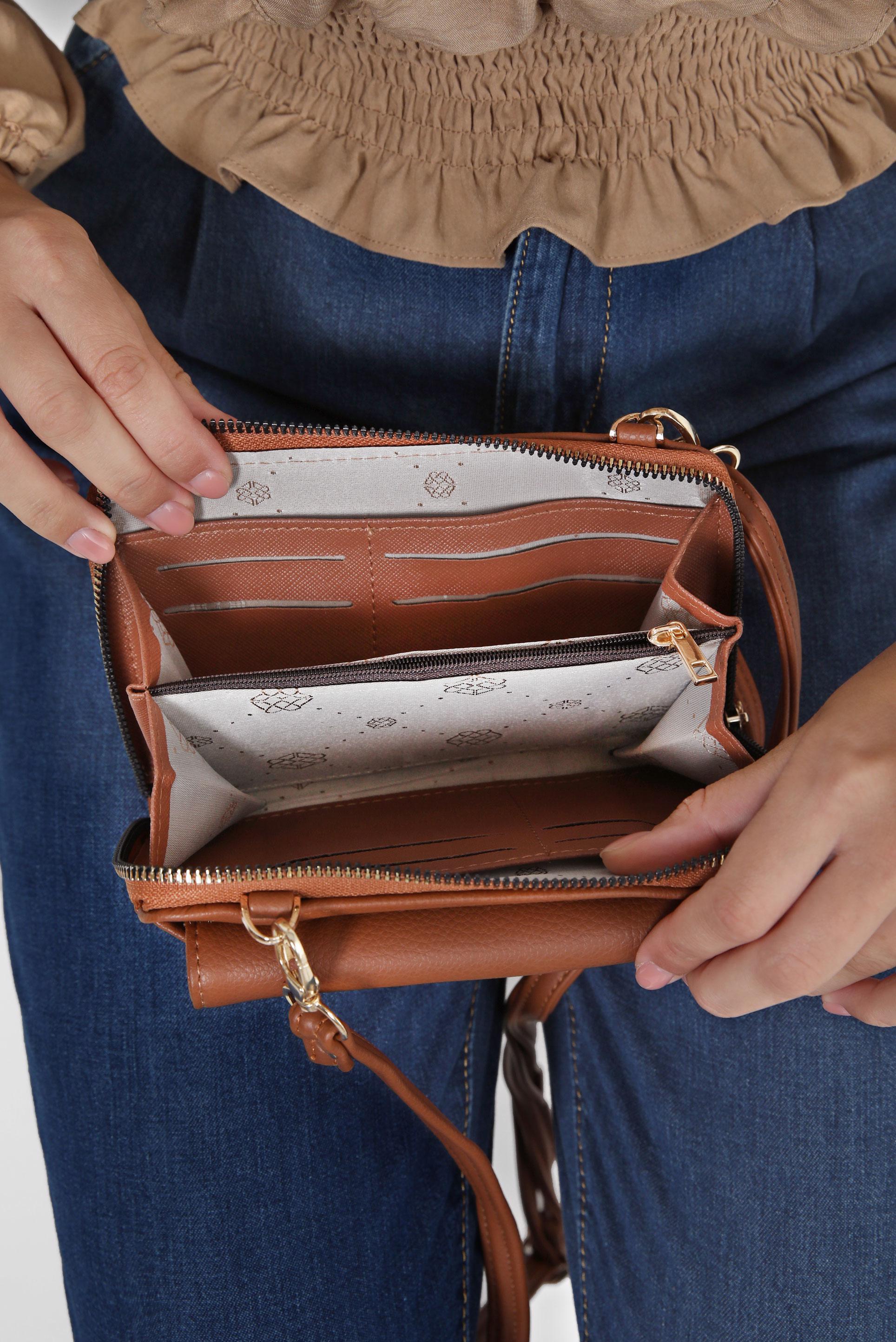 Tesettür giyim TABA ALVİNA ÇANTA 1412