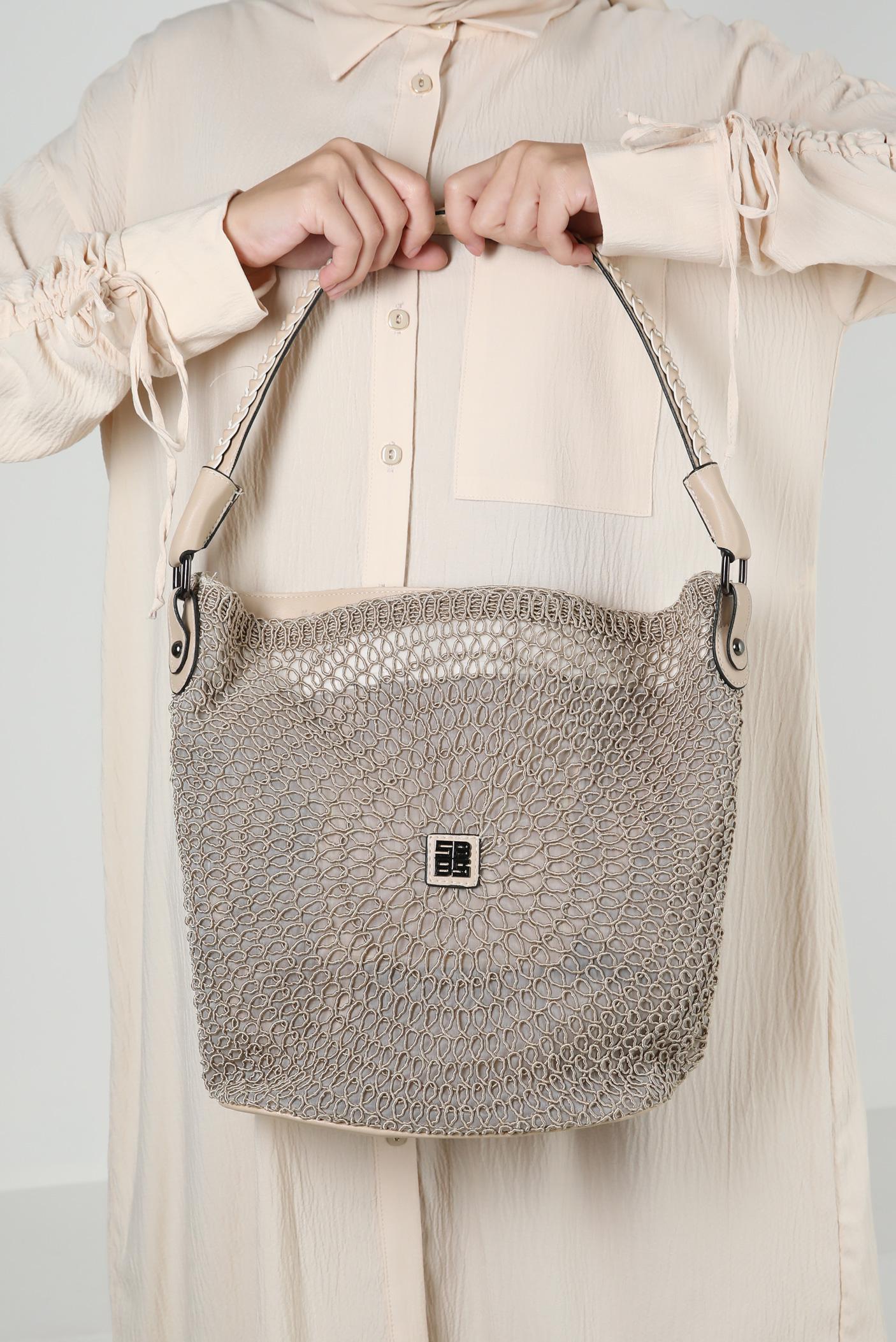 Tesettür giyim VİZON ALVİNA ÇANTA 1897